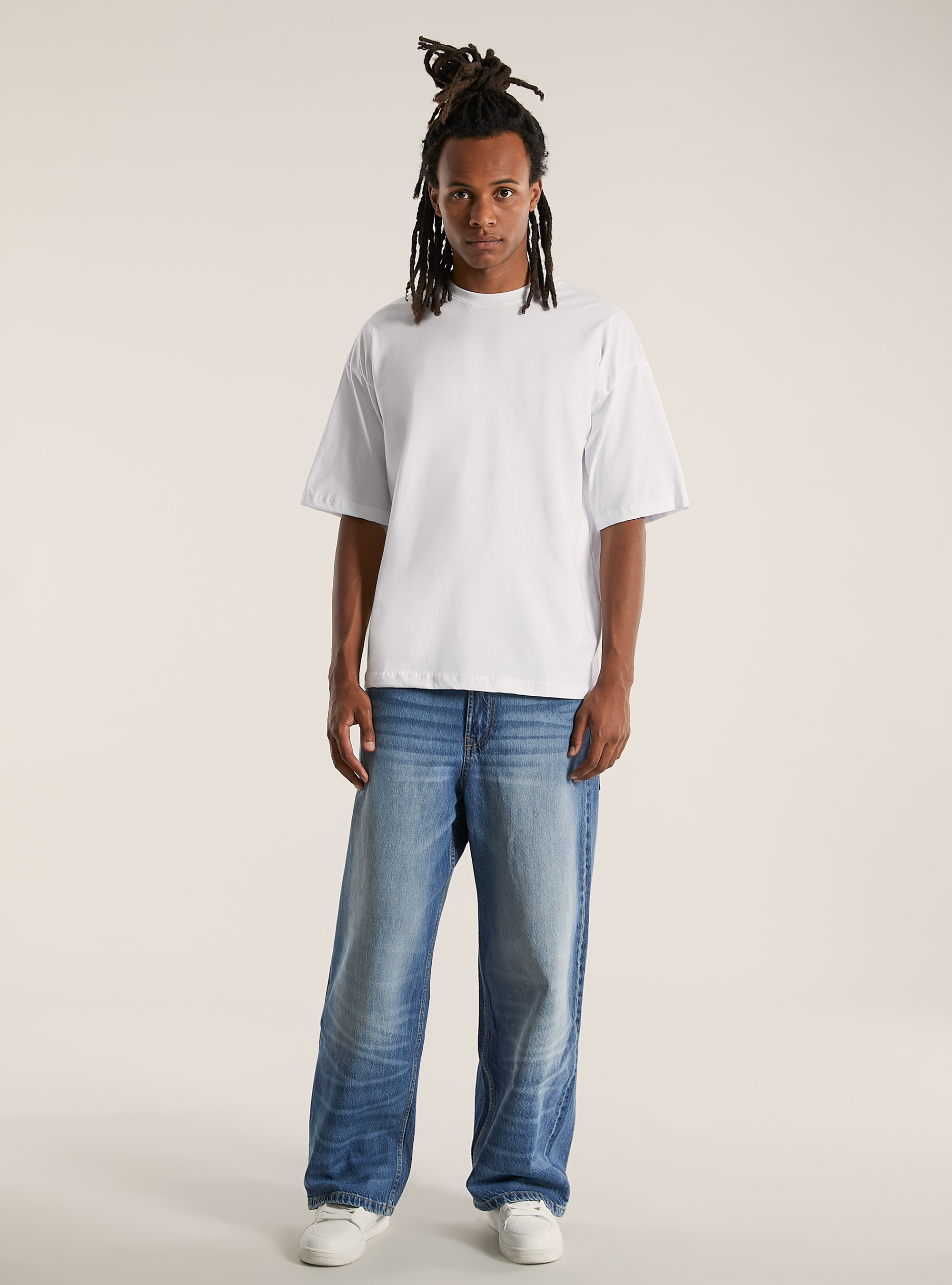 Camiseta boxy fit, WH3 WHITE