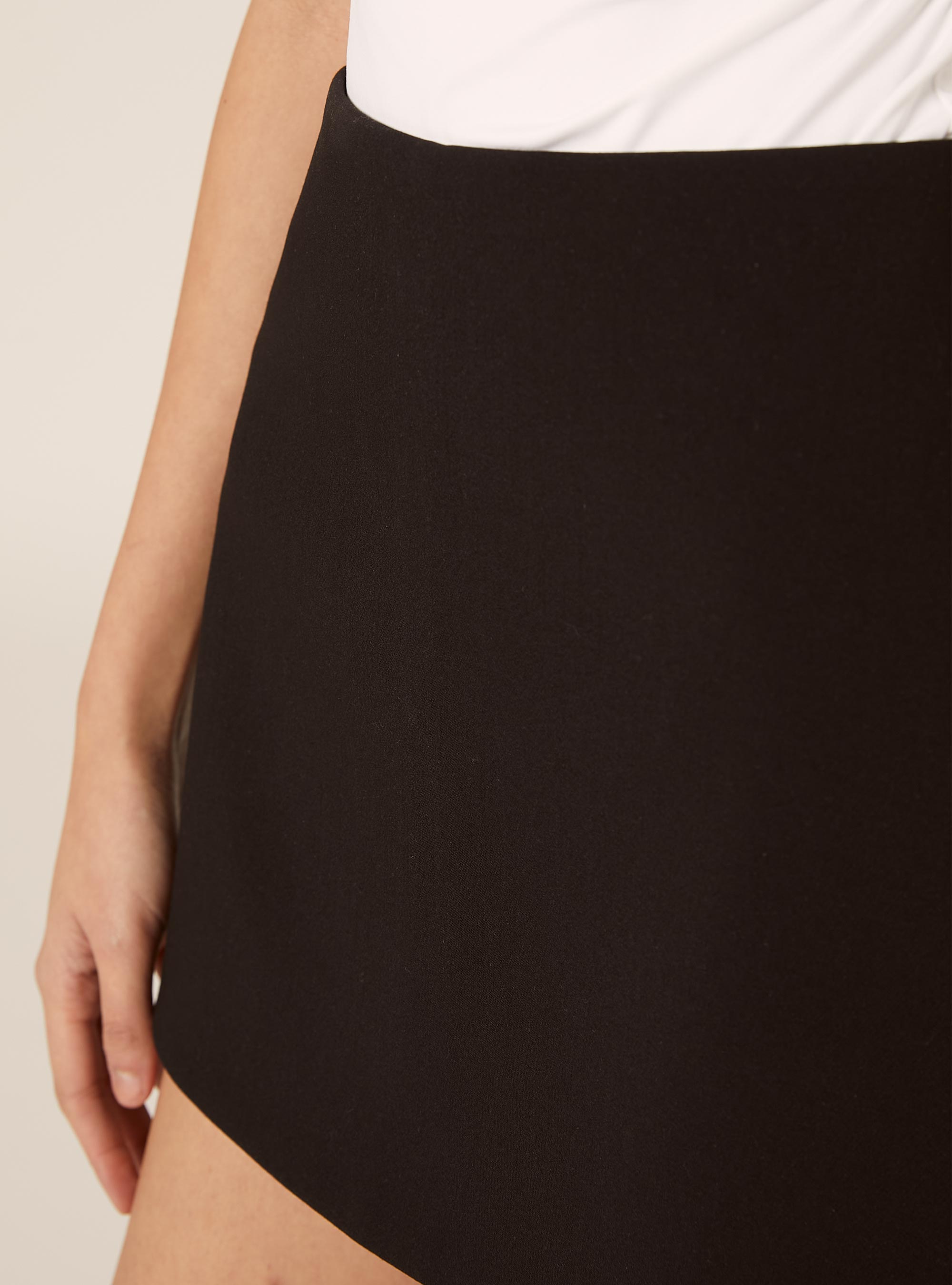 Basic high-waisted skort, BK1 BLACK
