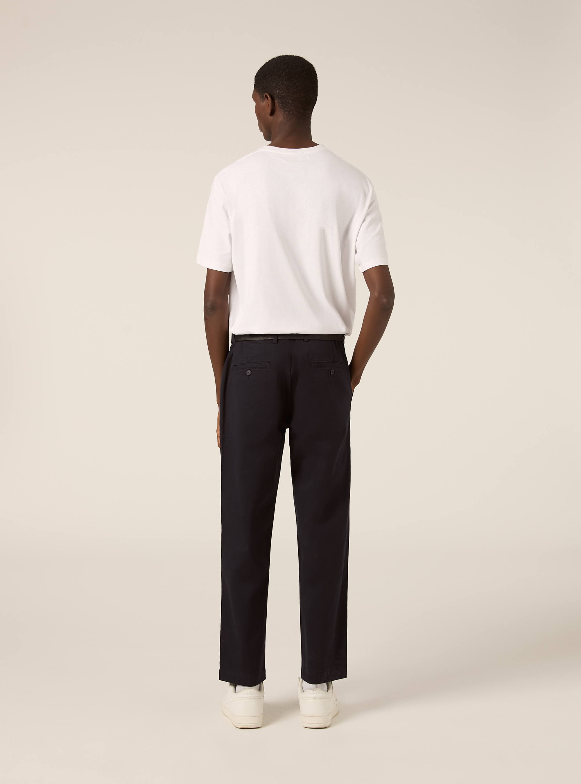 Slim fit stretch twill chino pants, NA1 NAVY DARK