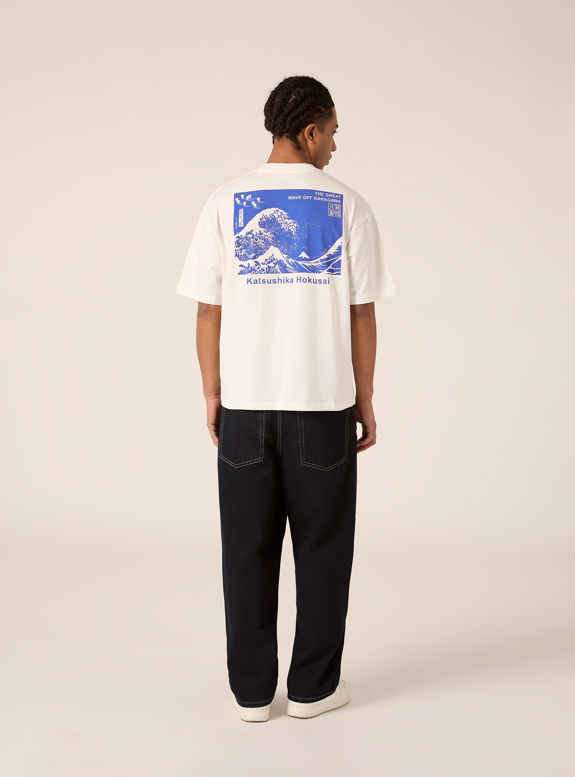 T-Shirt mit gerader Passform Katsushika Hokusai / Alcott, WH2 WHITE