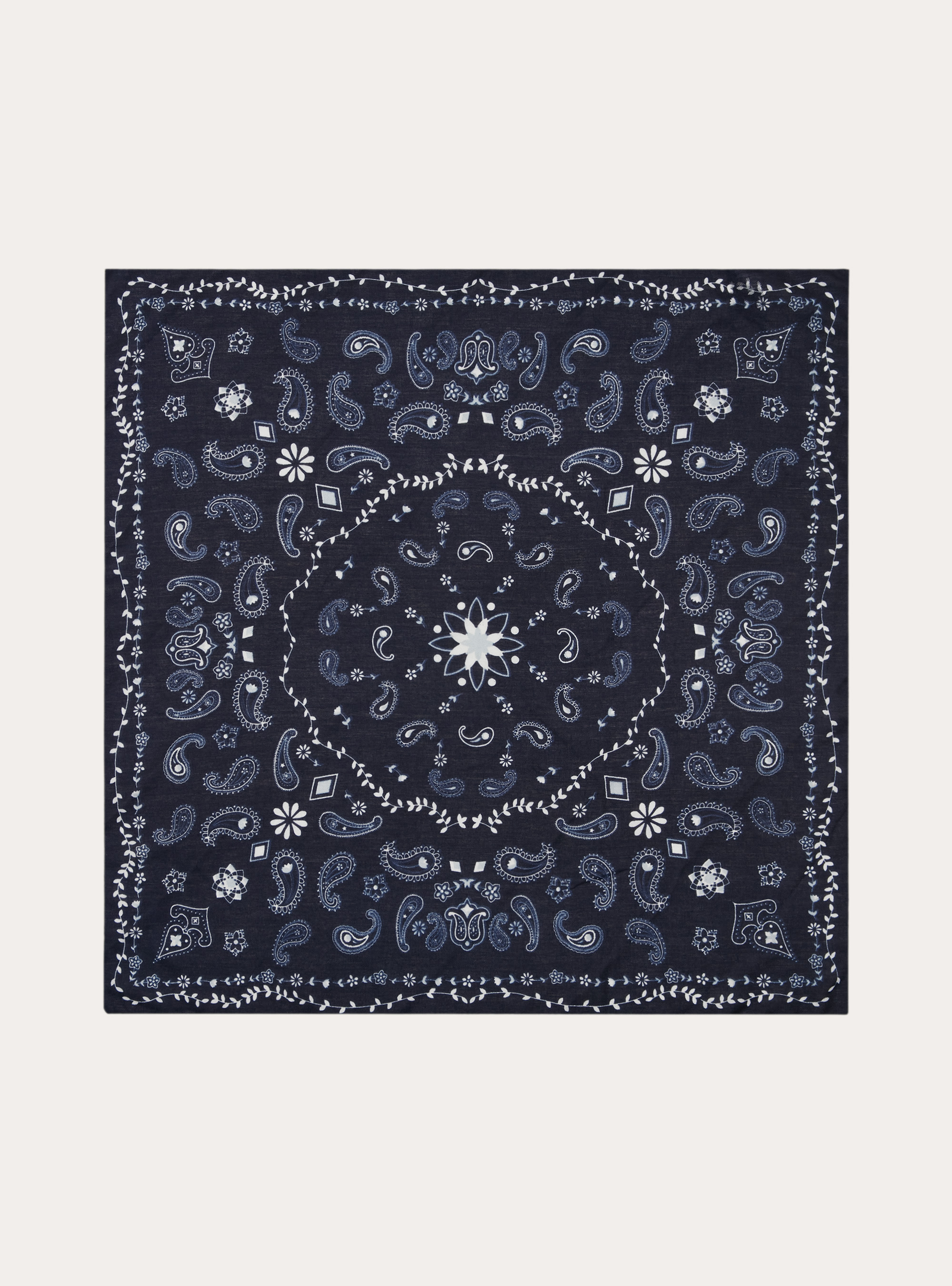 Sciarpa foulard stampa paisley, BLU MEDIO