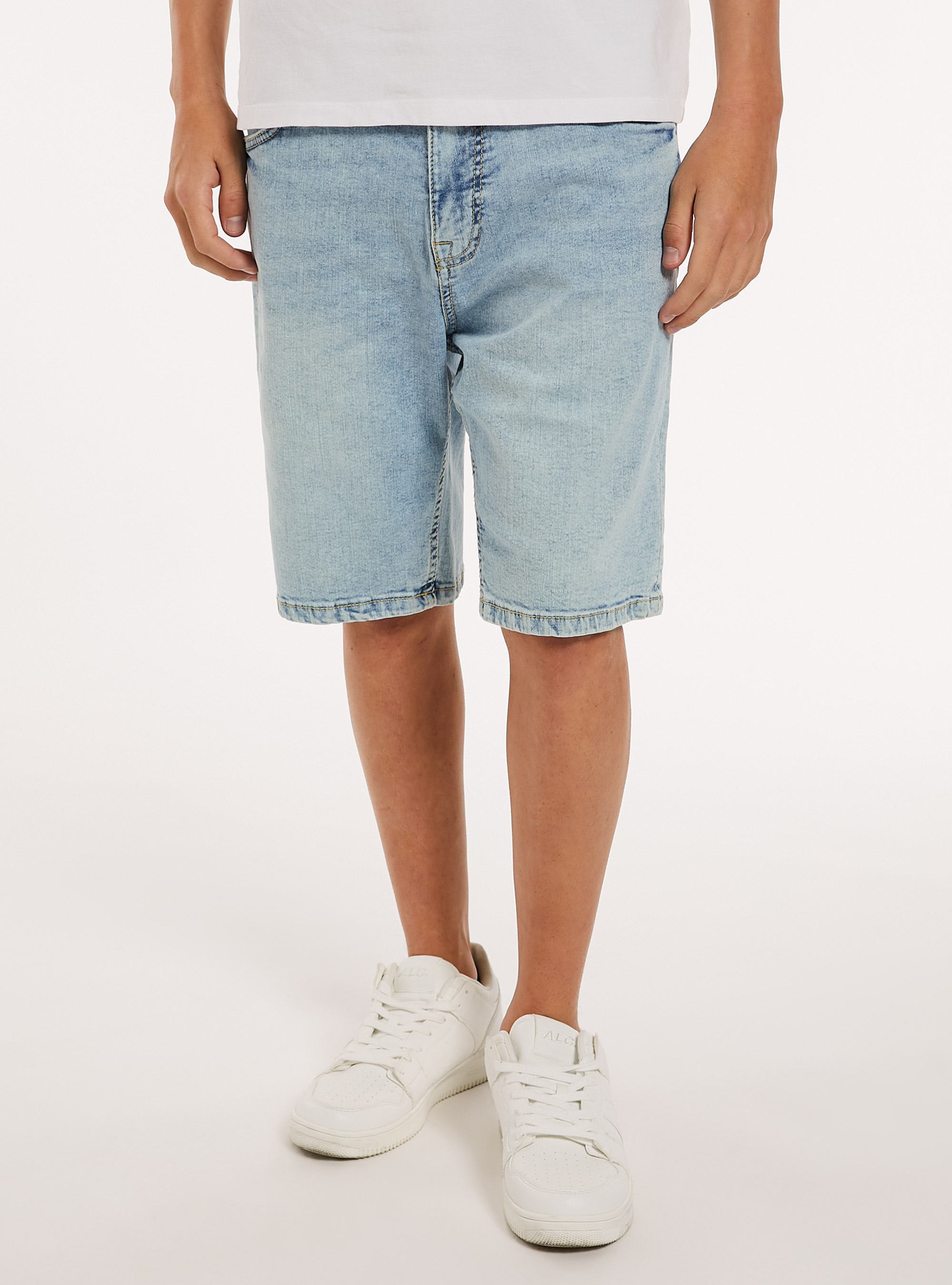 Bermudas de denim el&aacute;stico, D007 LIGHT AZURE