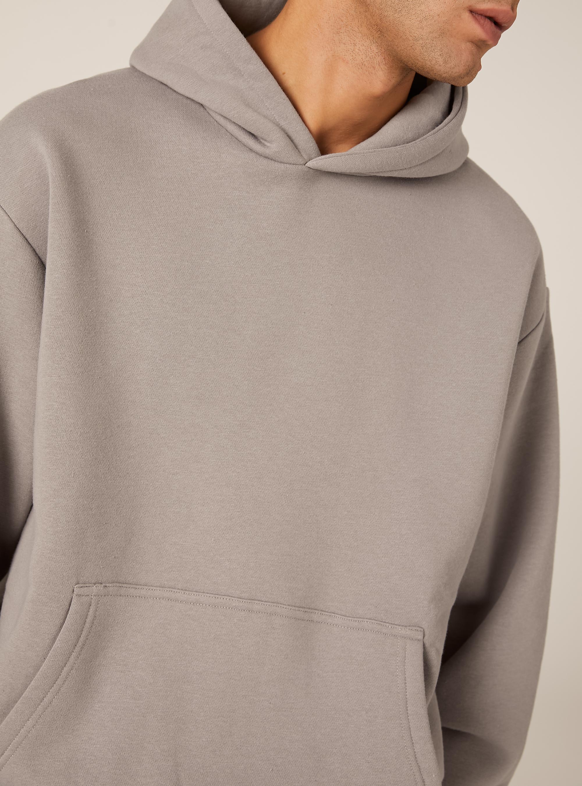 Sweat &agrave; capuche coupe boxy, GY2 GREY MEDIUM