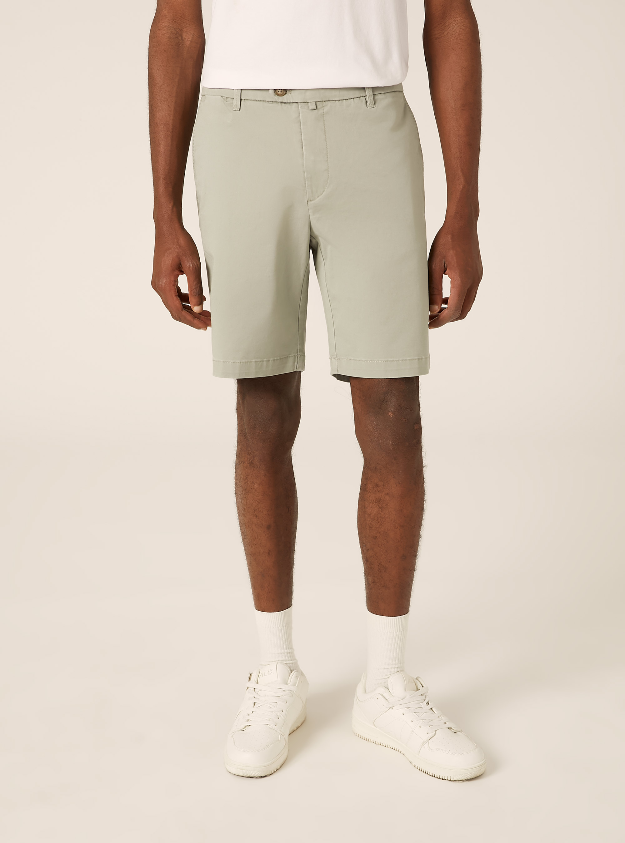 Chino-Bermudas aus Twill, SG3 SAGE LIGHT