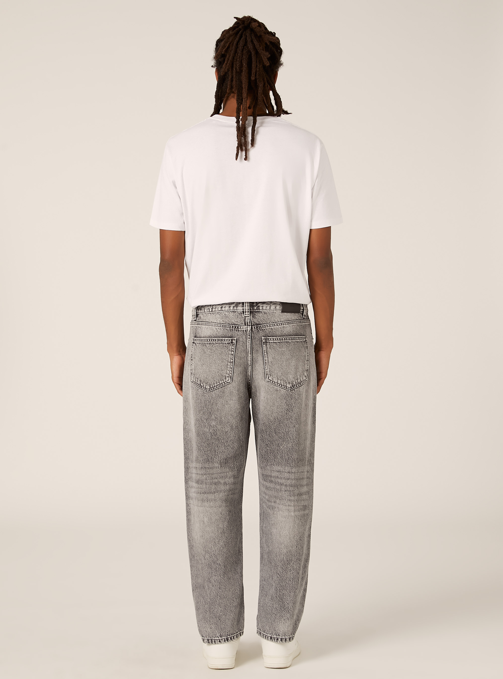 Jeans coupe fusel&eacute;e, D00G GREY
