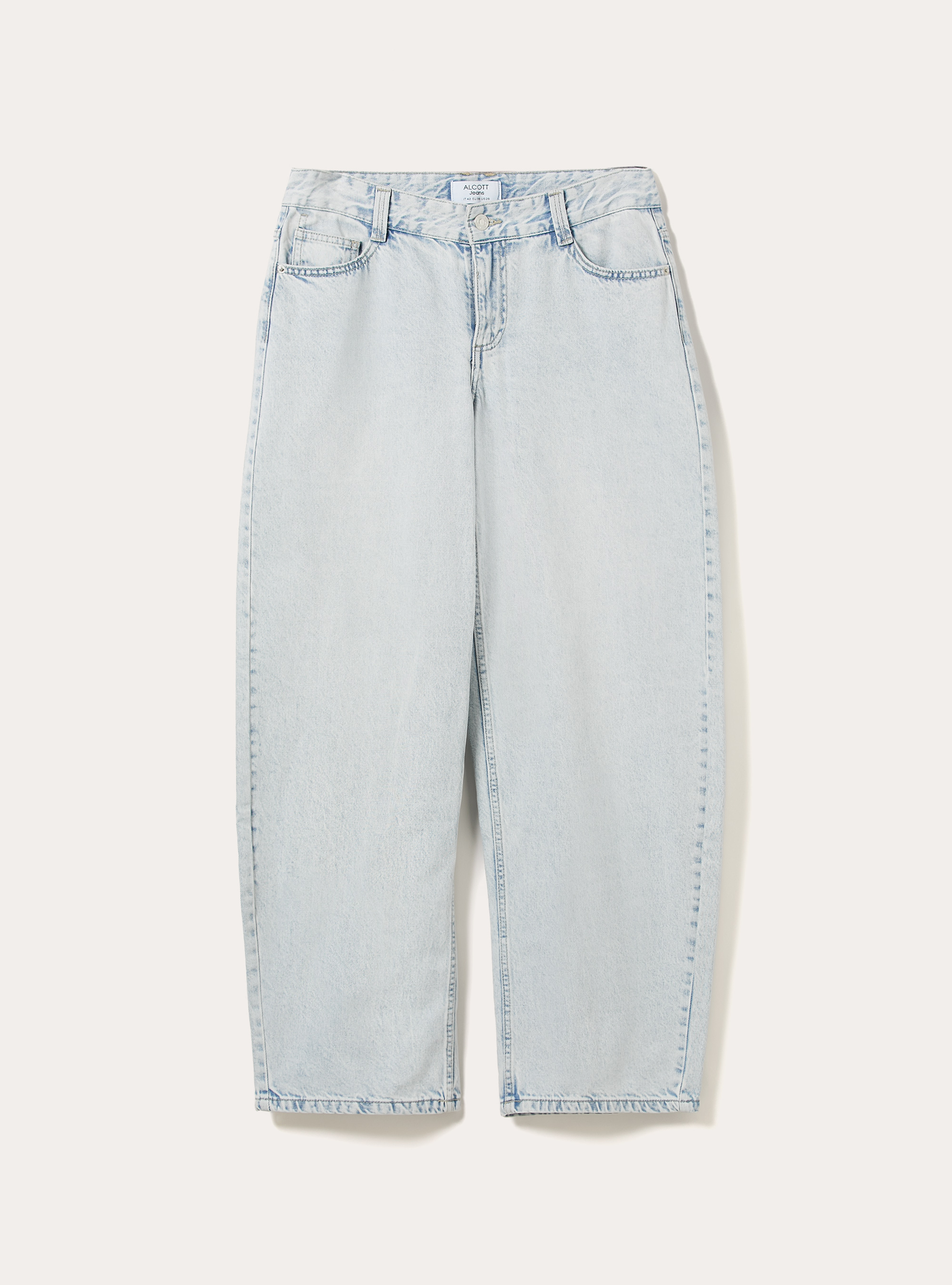 Vaqueros baggy barrel, D007 LIGHT AZURE