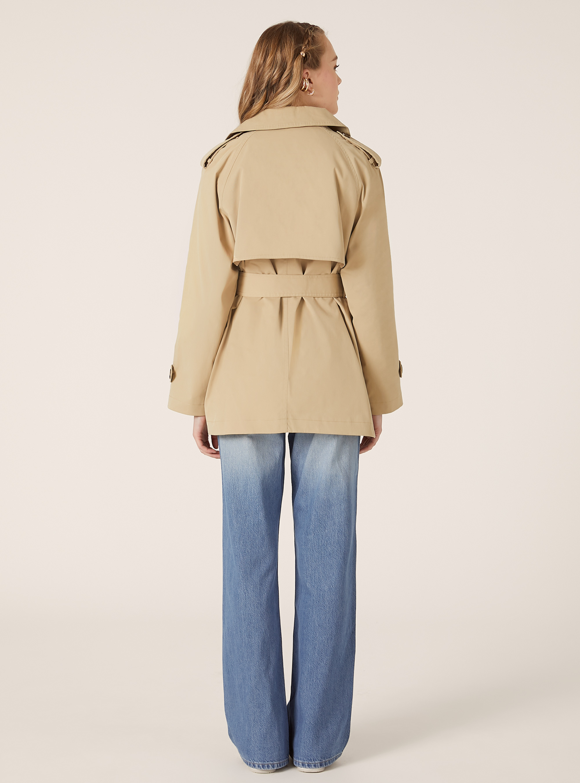Trench court en twill, BG1 BEIGE DARK
