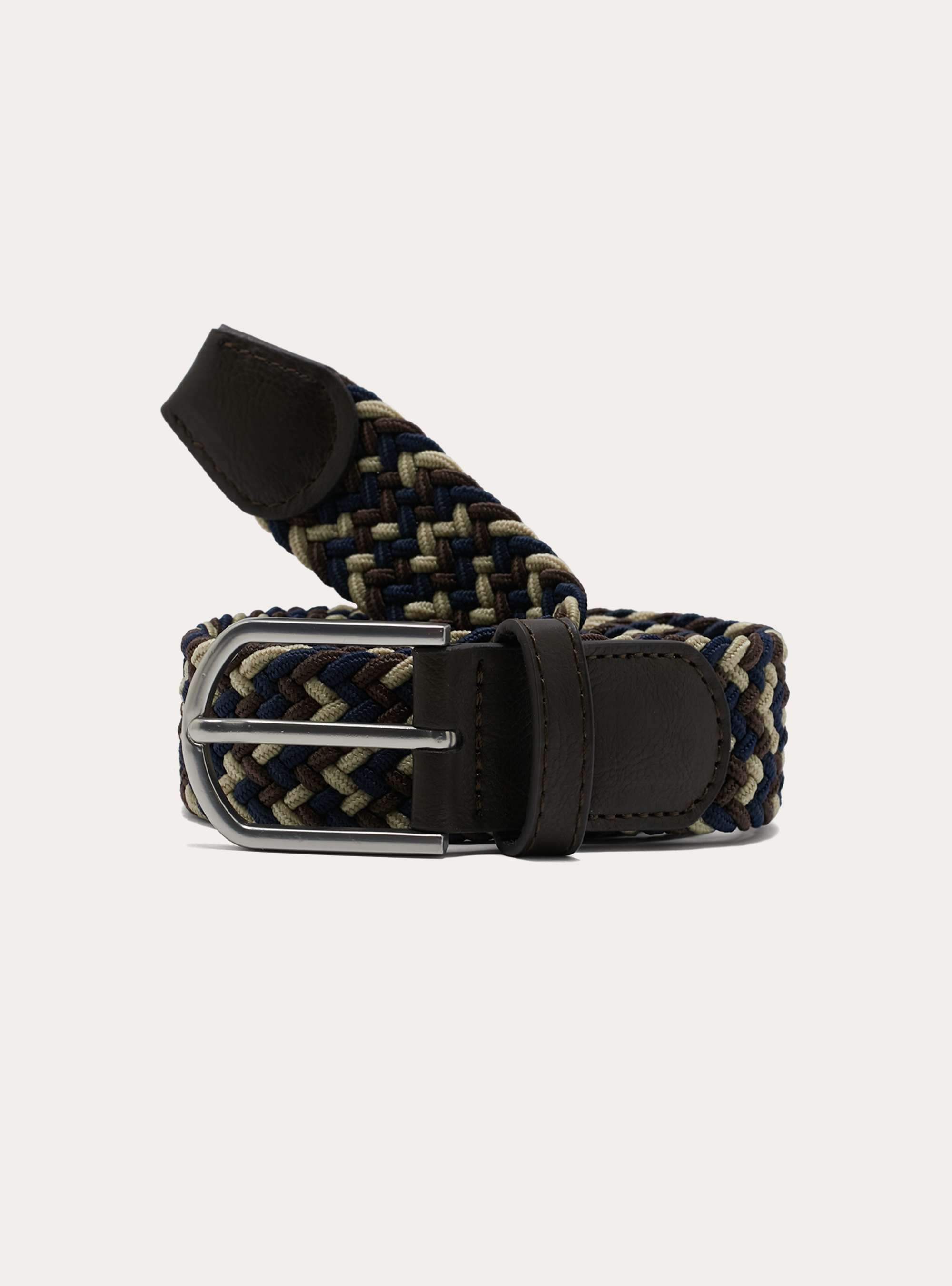 Stretch braided belt, MULTICOLOR