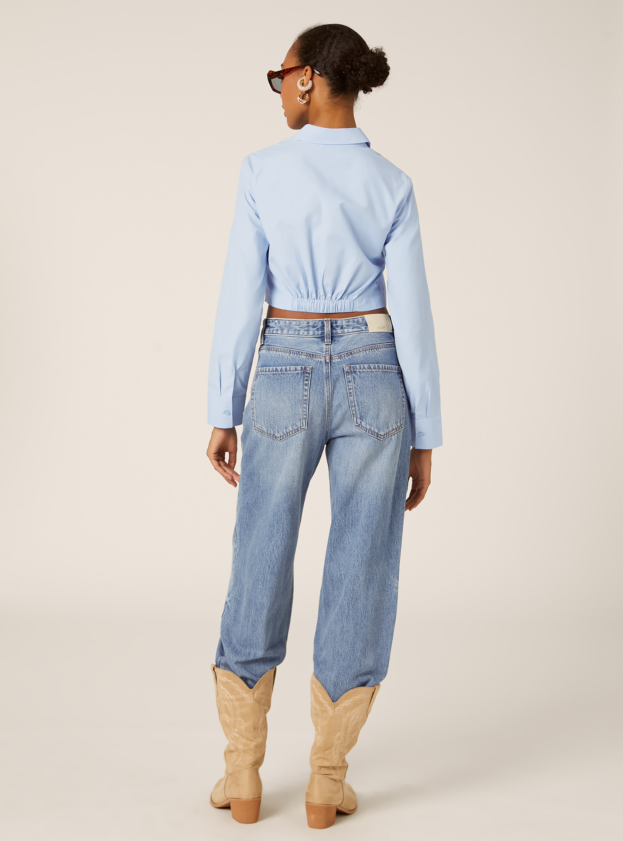 Chemise courte en popeline, AZ3 AZURE LIGHT