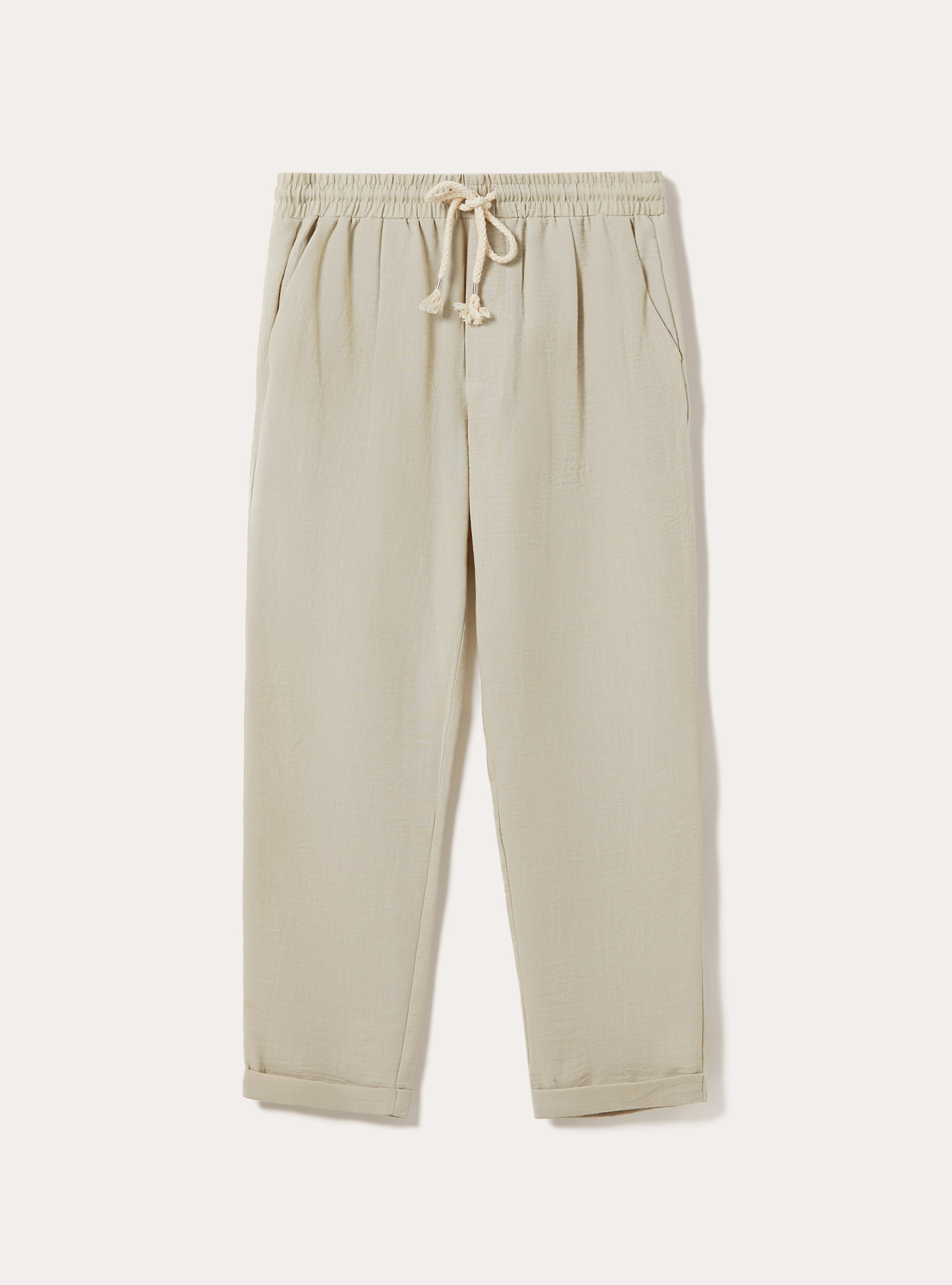Pantalon de jogging l&eacute;ger avec &eacute;lastique, BG3 BEIGE LIGHT