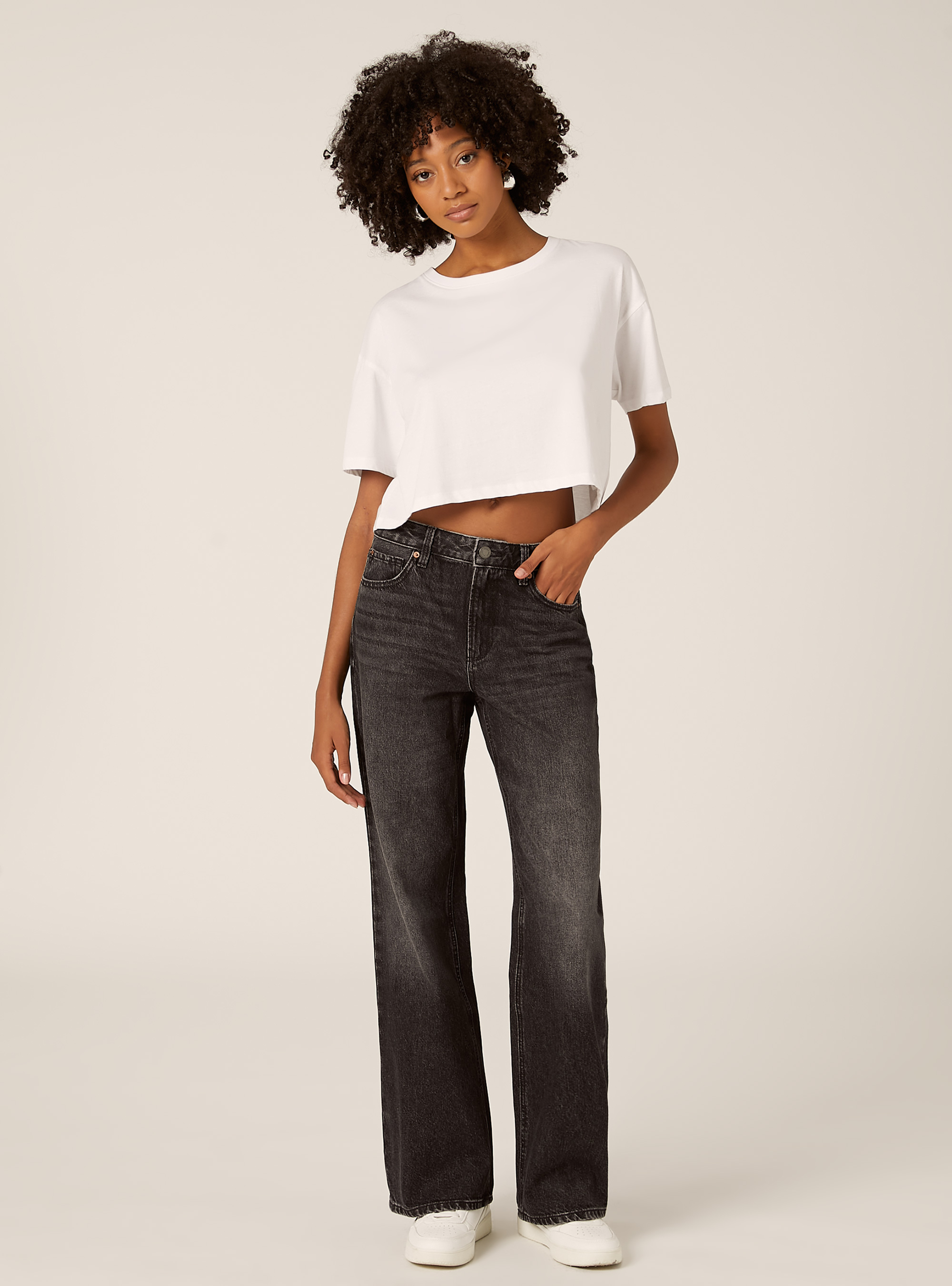 Jeans mit gerader Passform, D000 BLACK
