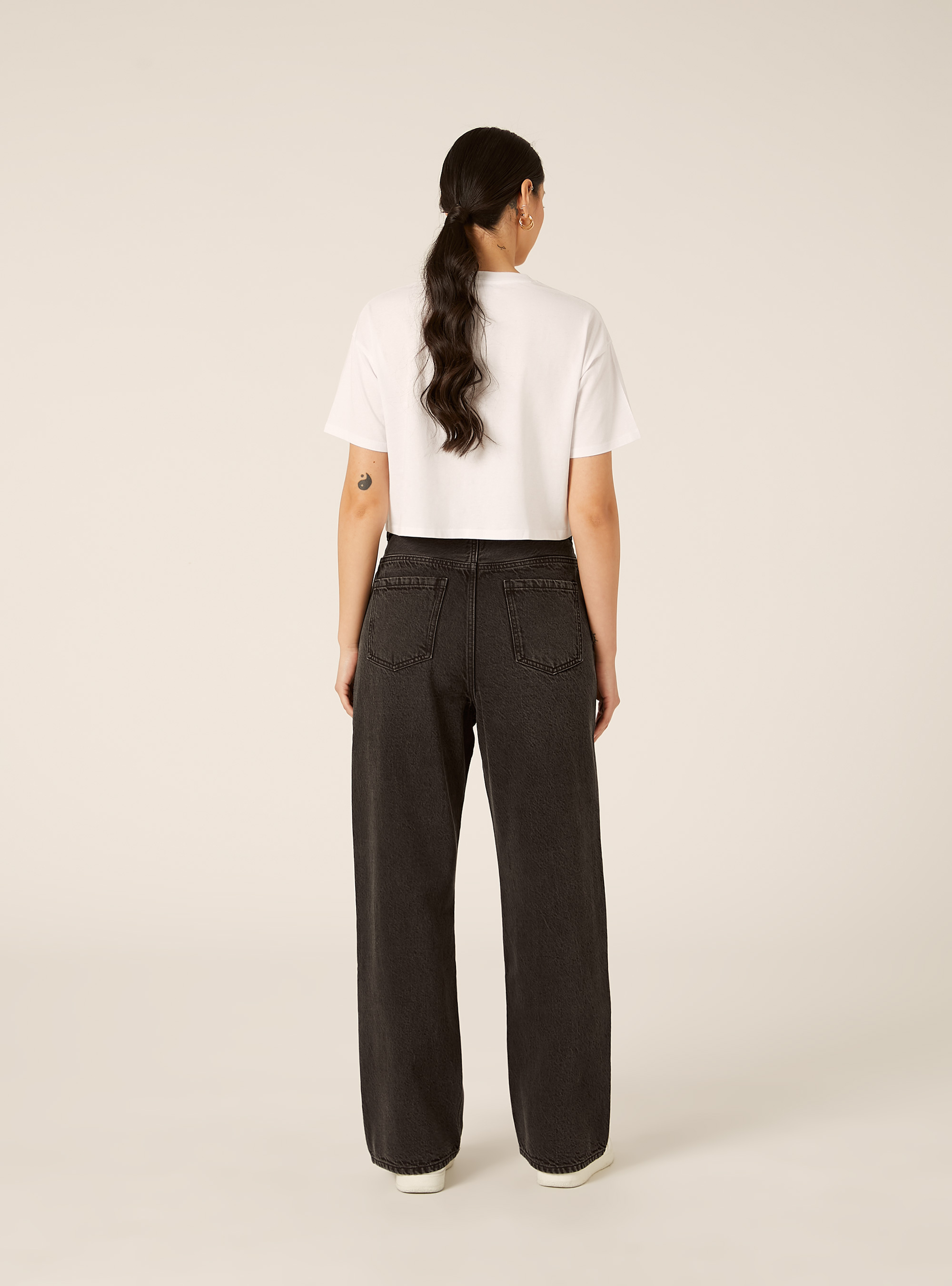 Vaqueros wide leg, D000 BLACK