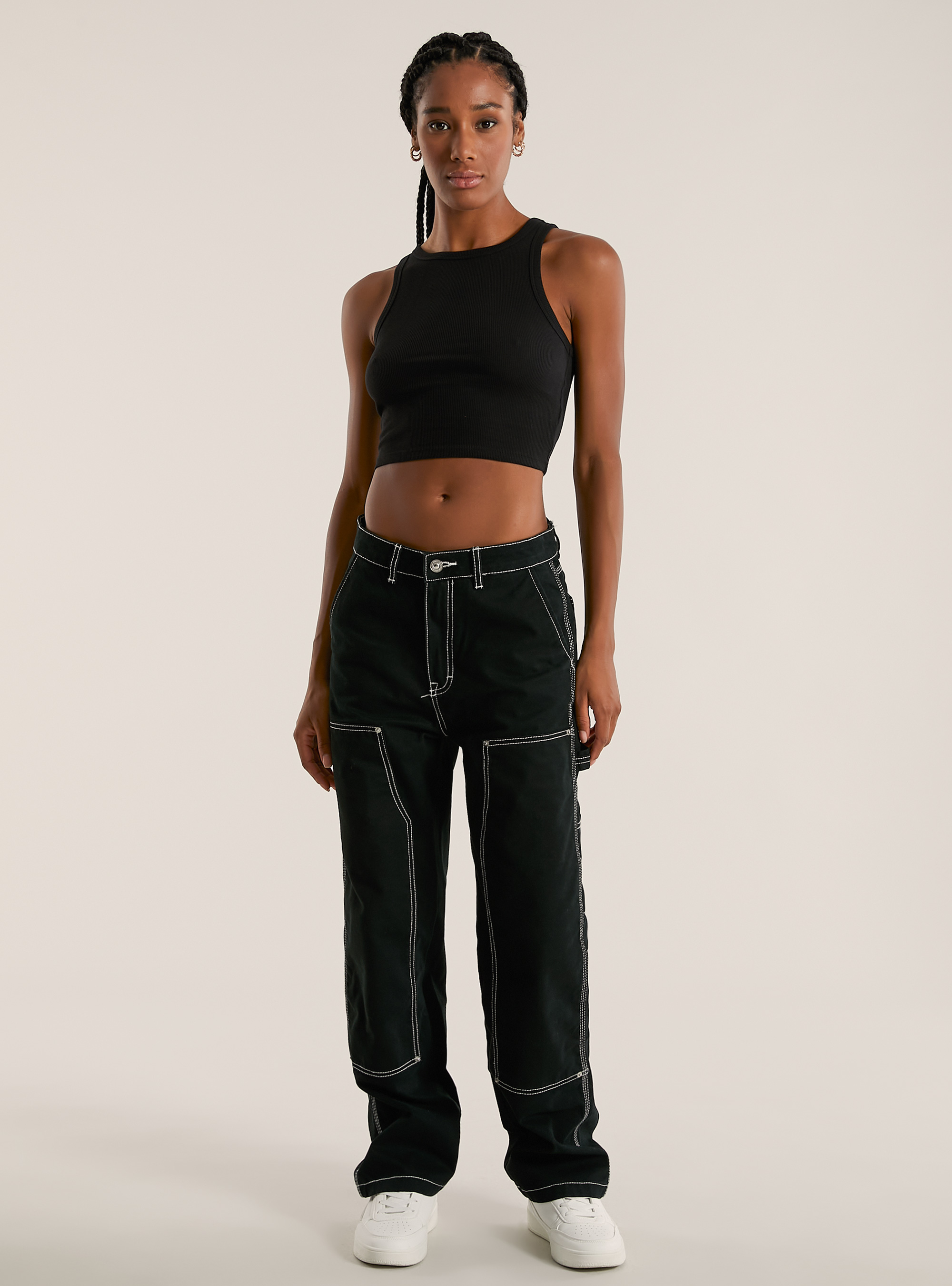 Pantalon en toile charpentier, BK1 BLACK