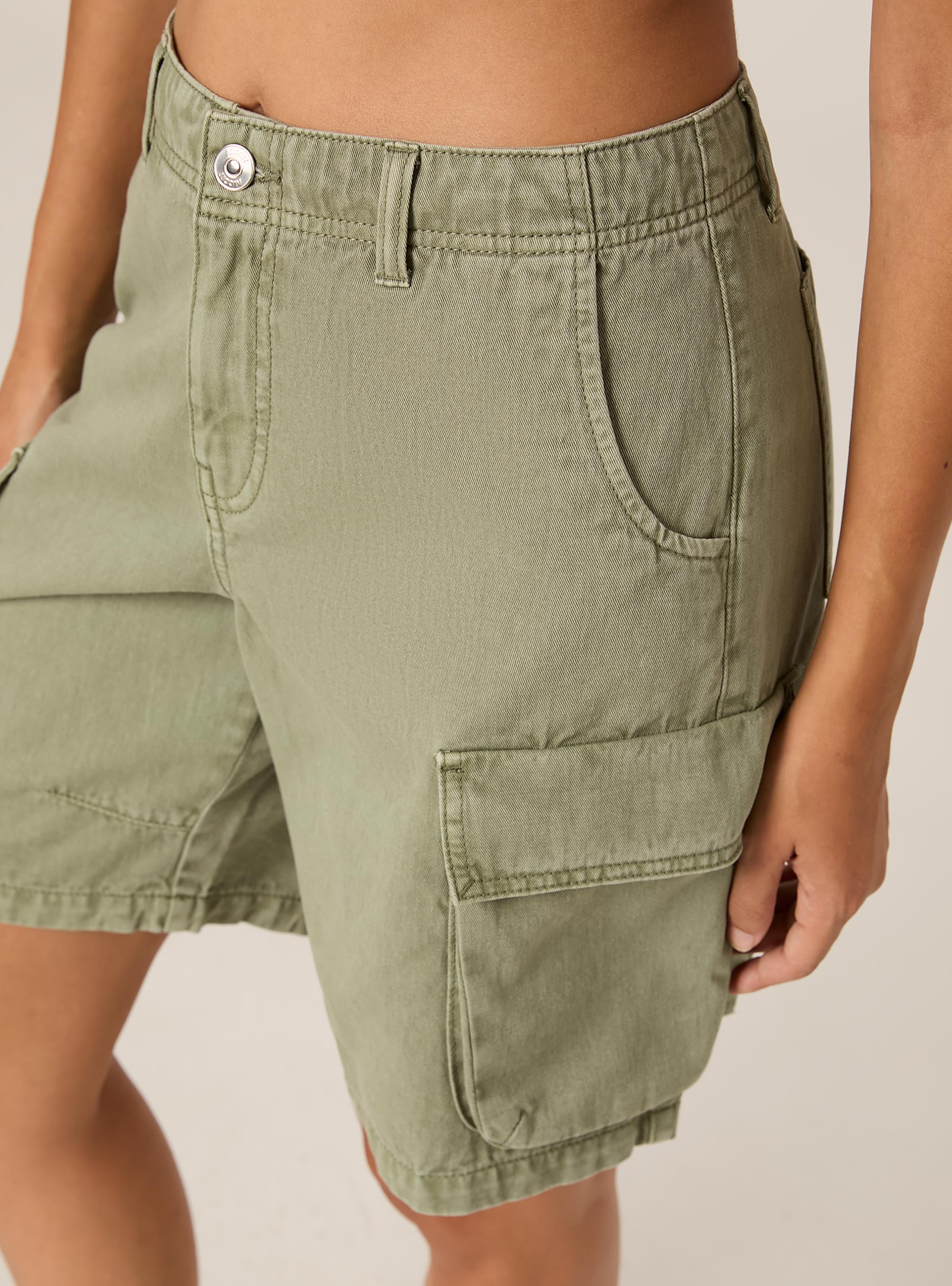 Cargo-Bermudashorts aus Twill, KY2 KAKY MEDIUM