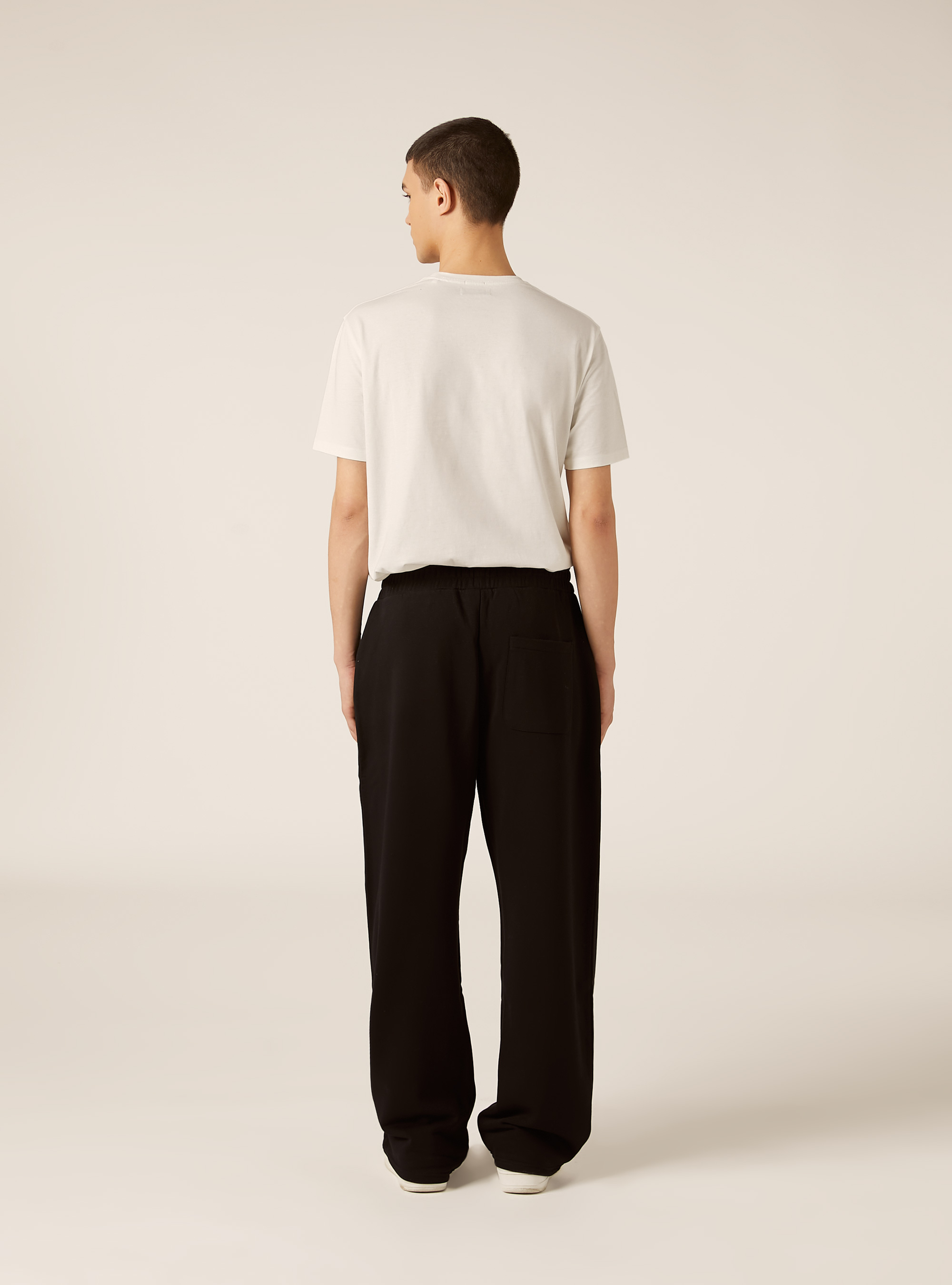 Pantalon ample l&eacute;ger en molleton, BK1 BLACK