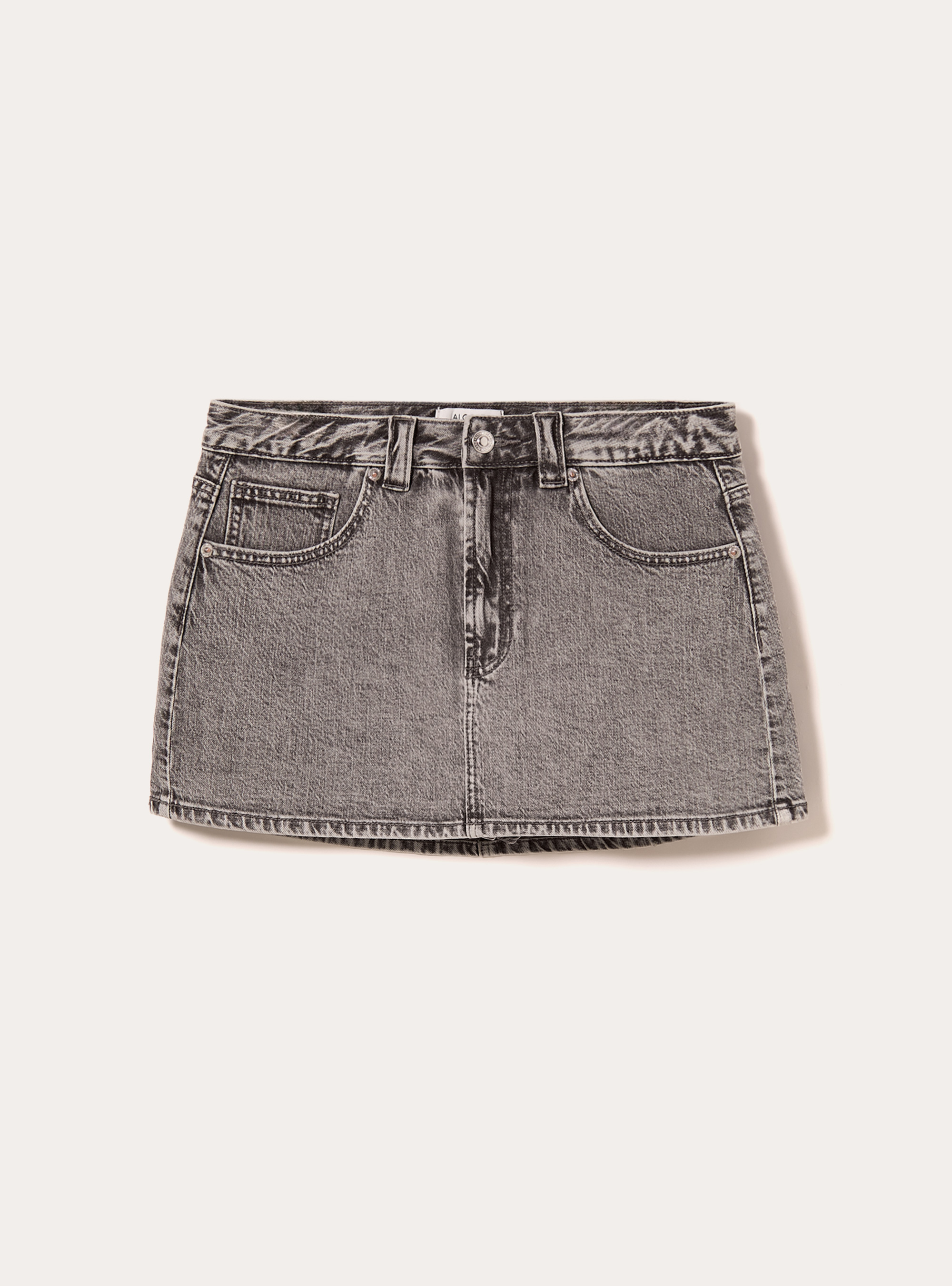 Mini-jupe et denim, D00G GREY