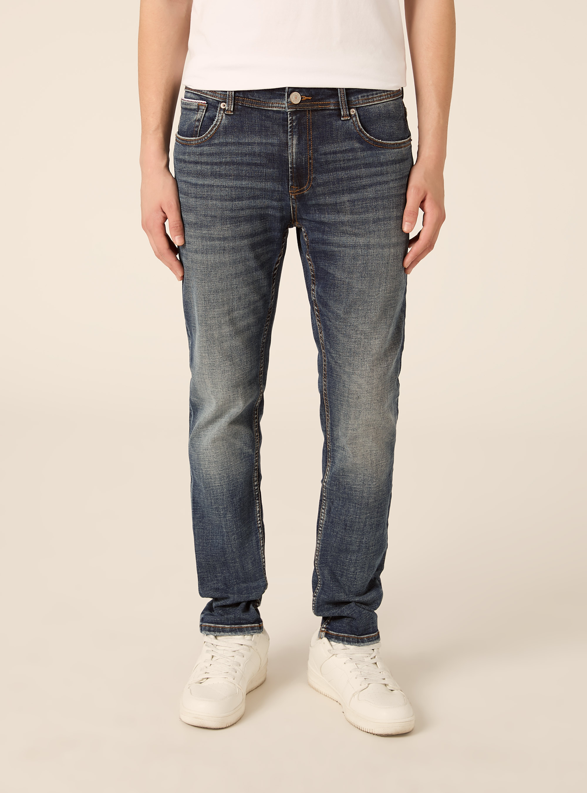Skinny fit jeans, D001 DEEP BLUE