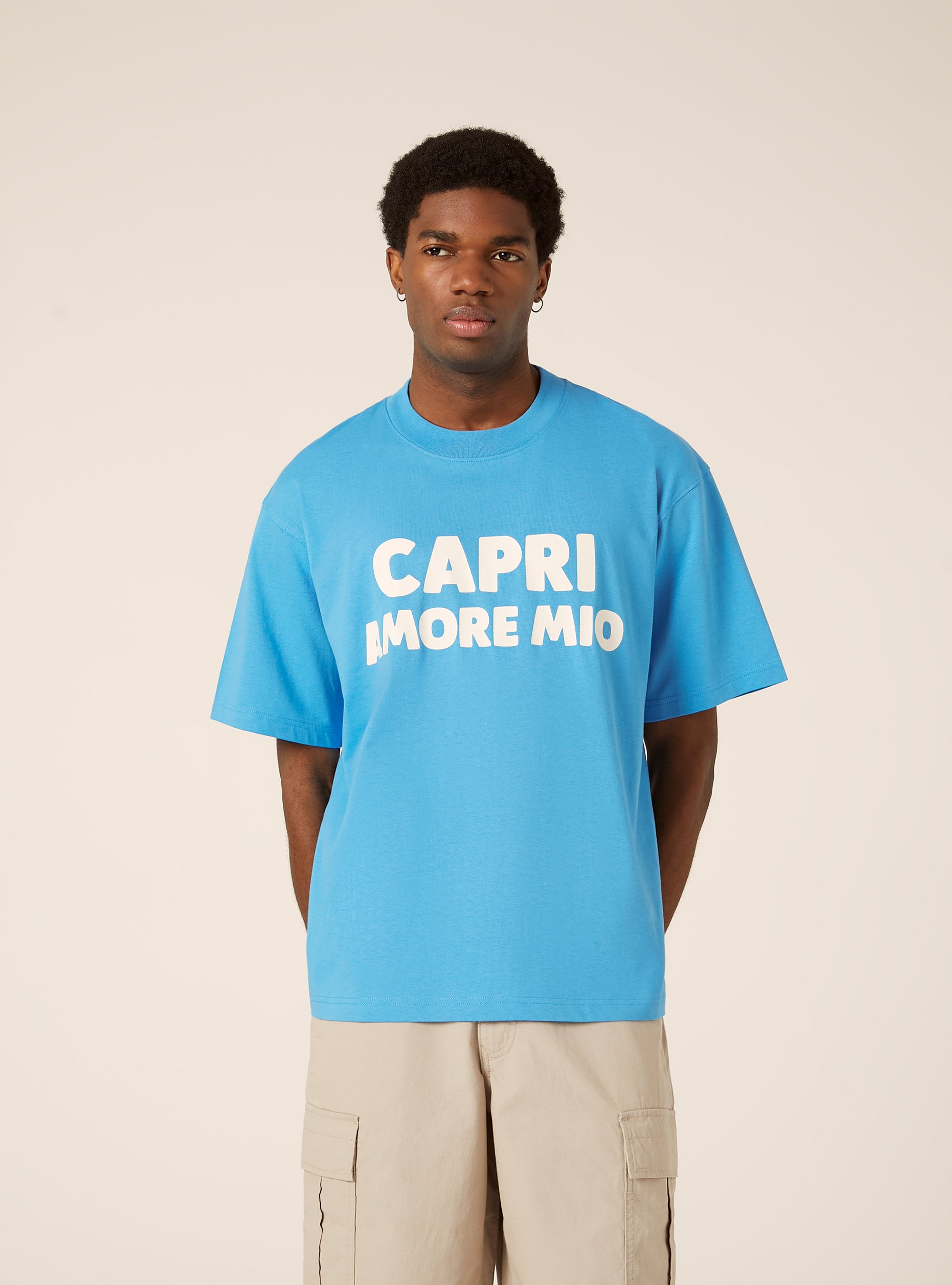Boxy Fit T-Shirt Capri Amore Mio, AZ2 AZURE MEDIUM