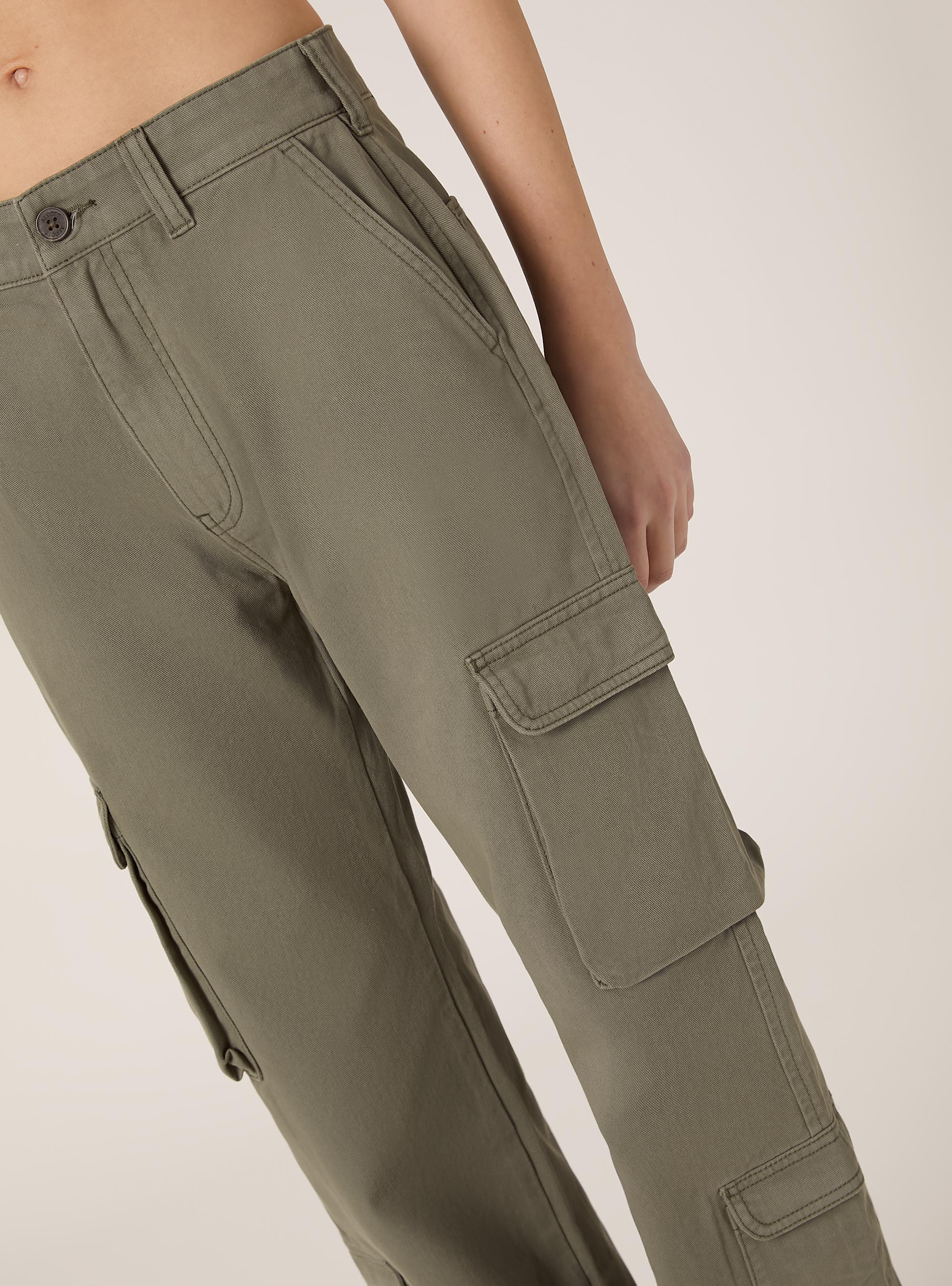 Pantalon cargo en serg&eacute;, KY3 KAKY LIGHT