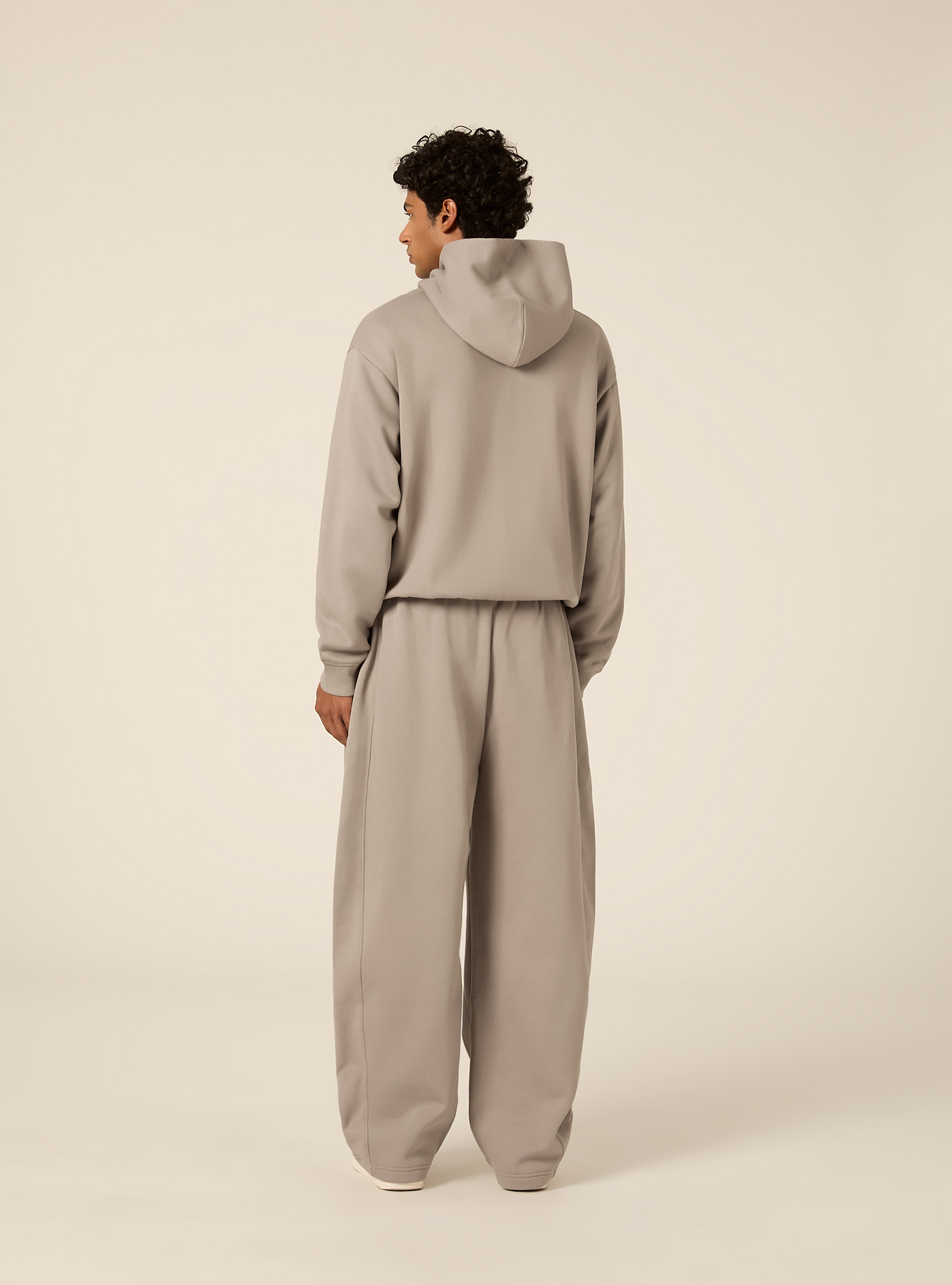 Barrel fit fleece trousers, GY2 GREY MEDIUM