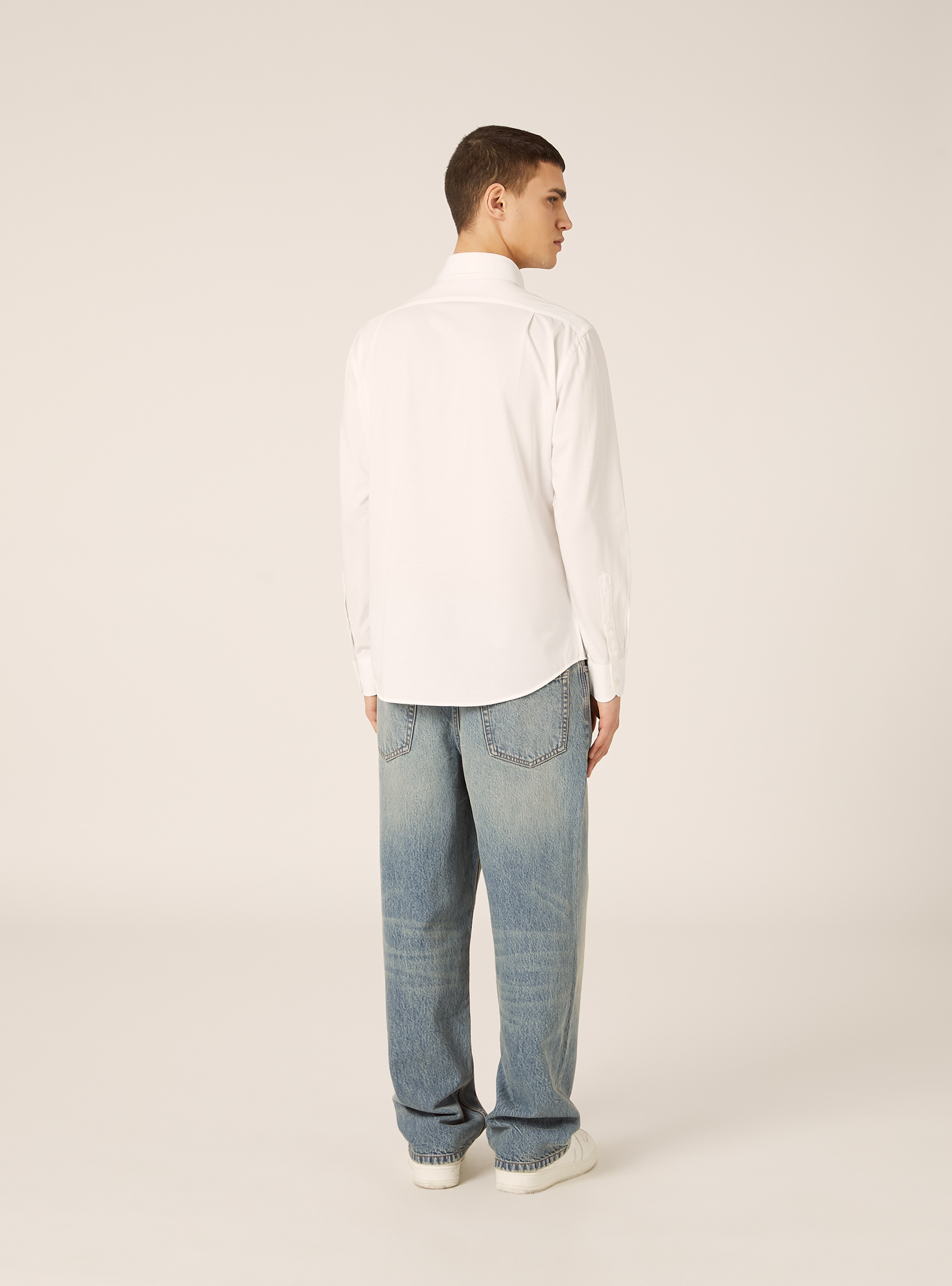 Traveller-Hemd aus Jersey, WH3 WHITE