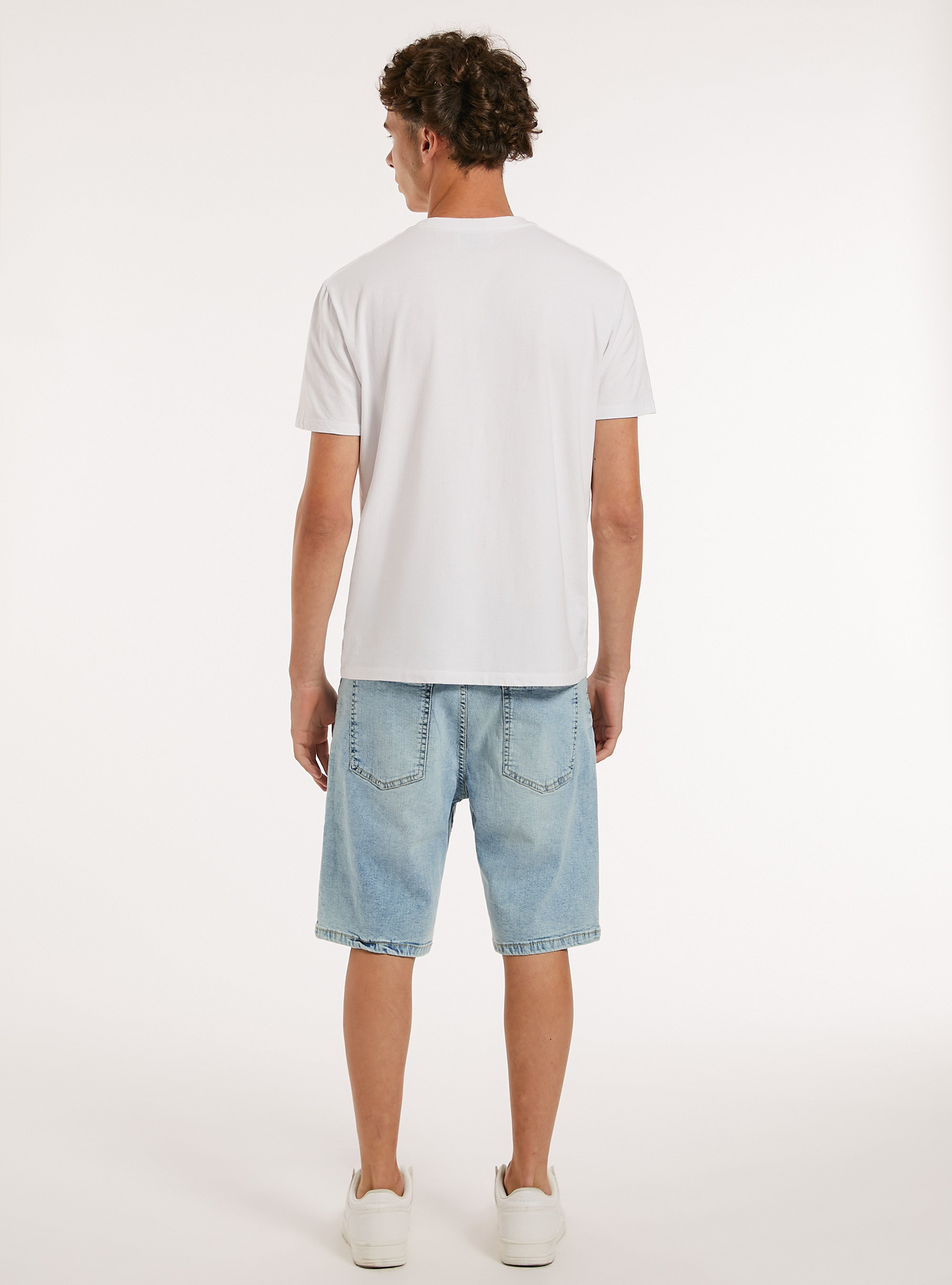 Bermudas de denim el&aacute;stico, D007 LIGHT AZURE