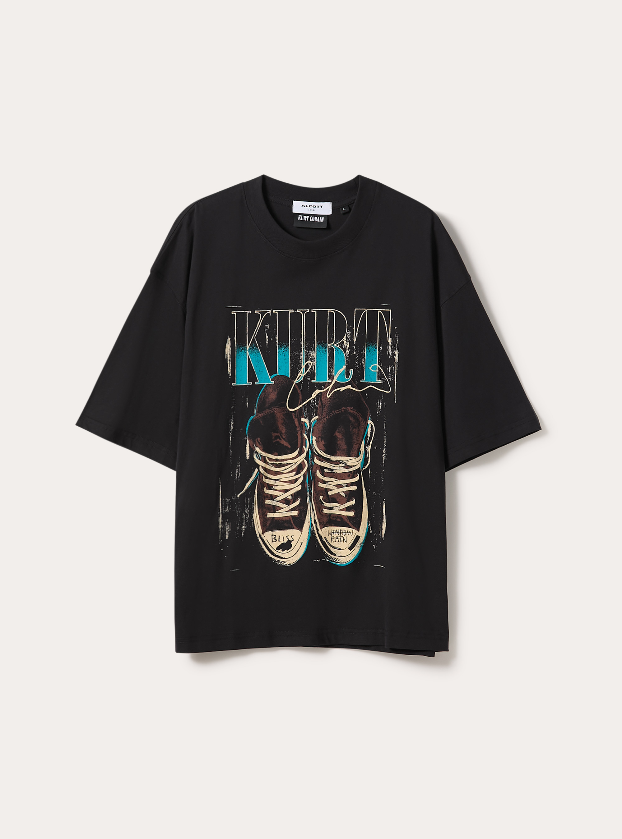 Maglietta boxy fit Nirvana / Alcott, BK1 BLACK