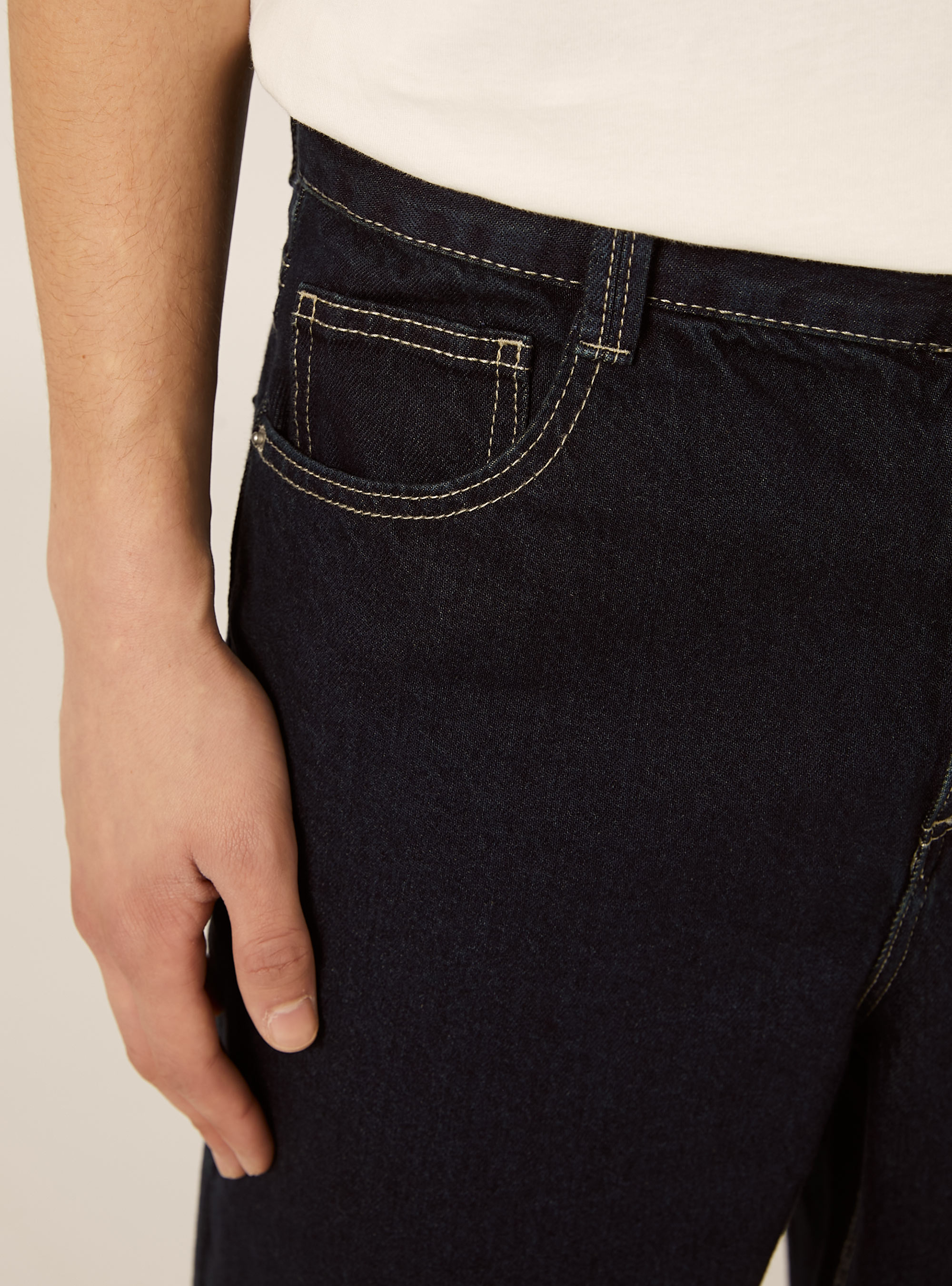 Super Baggy Fit Jeans, D001 DEEP BLUE