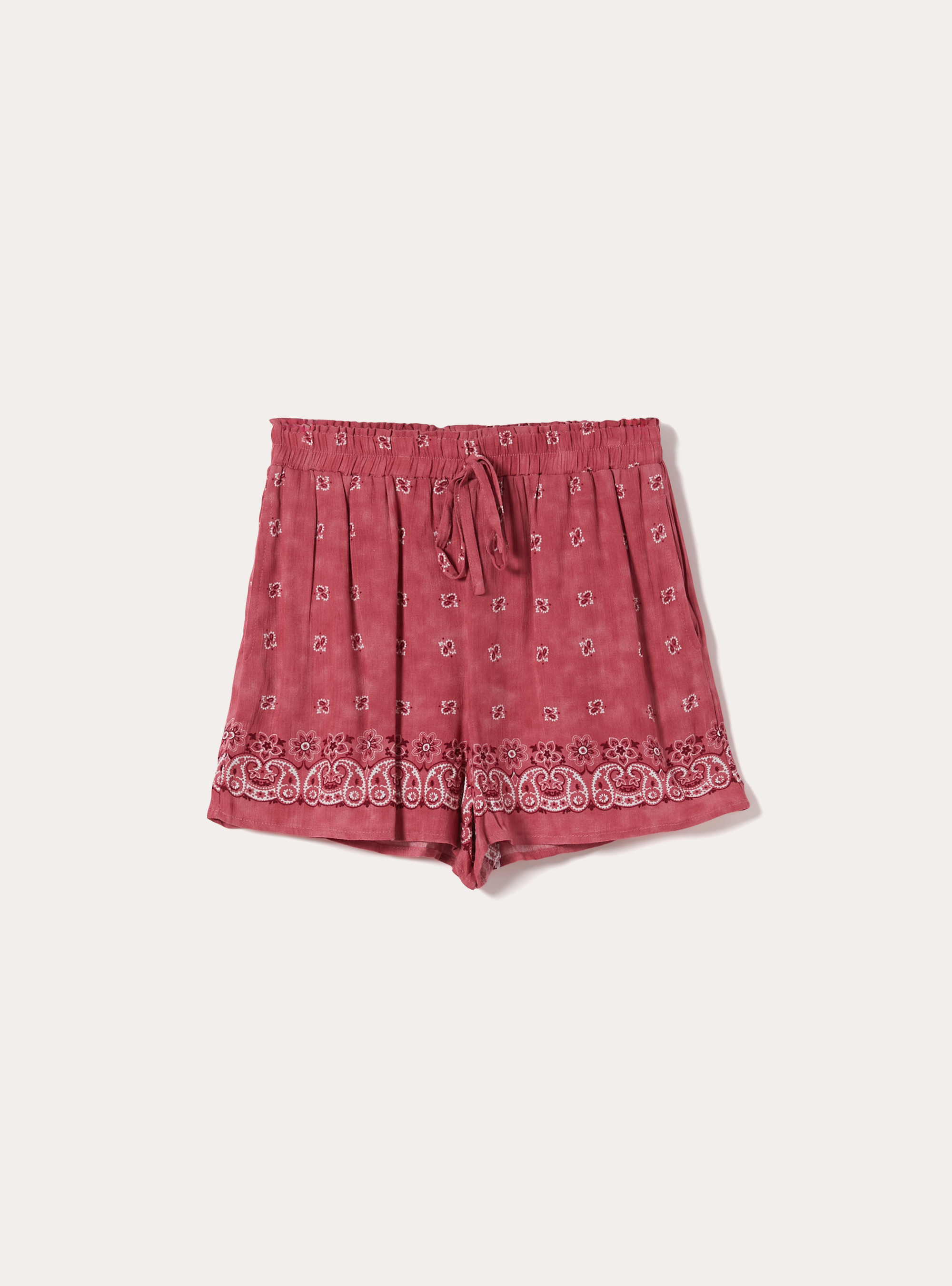Shorts con estampado paisley, PK1 PINK DARK