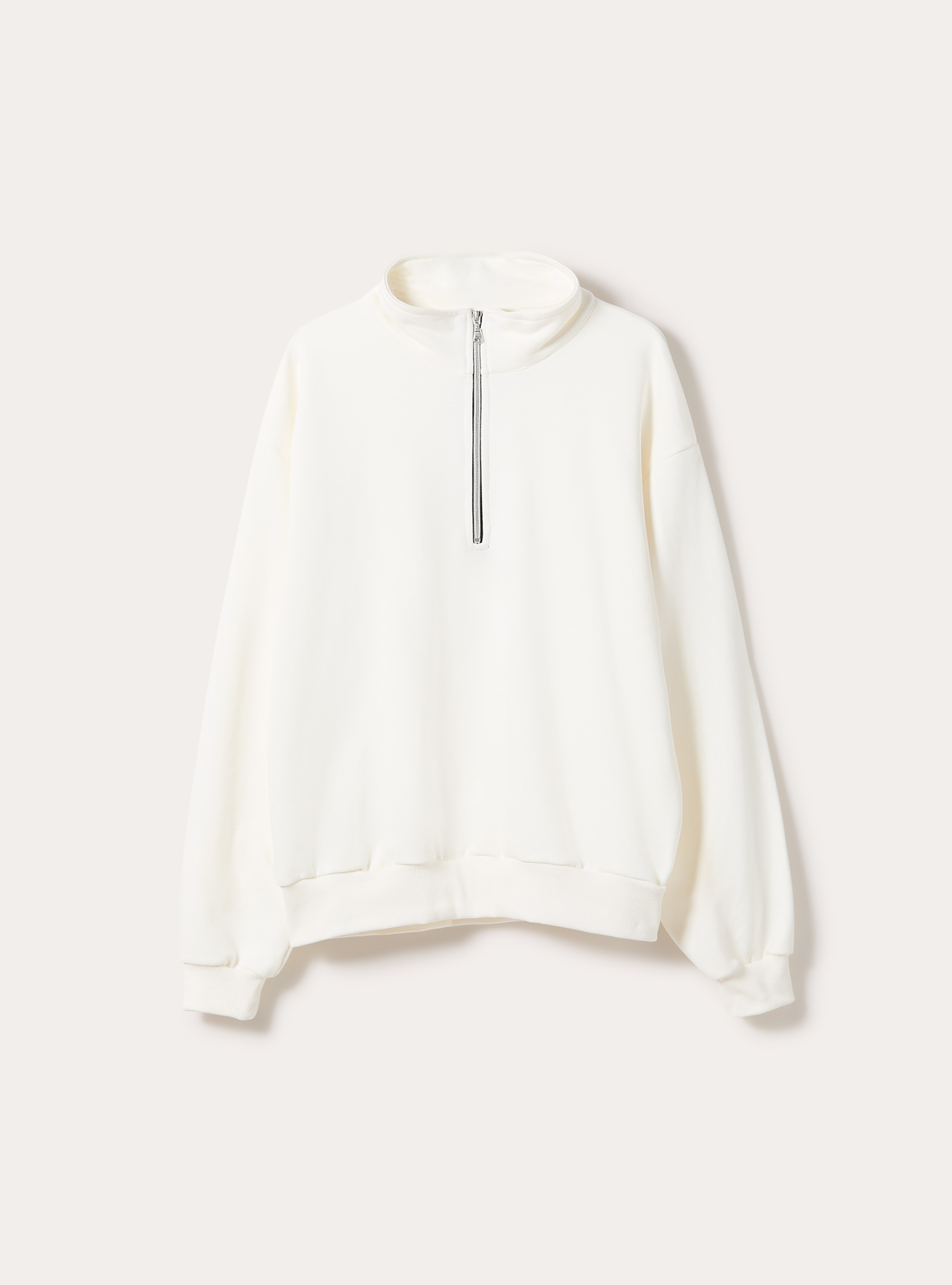 felpa box fit, OFF WHITE
