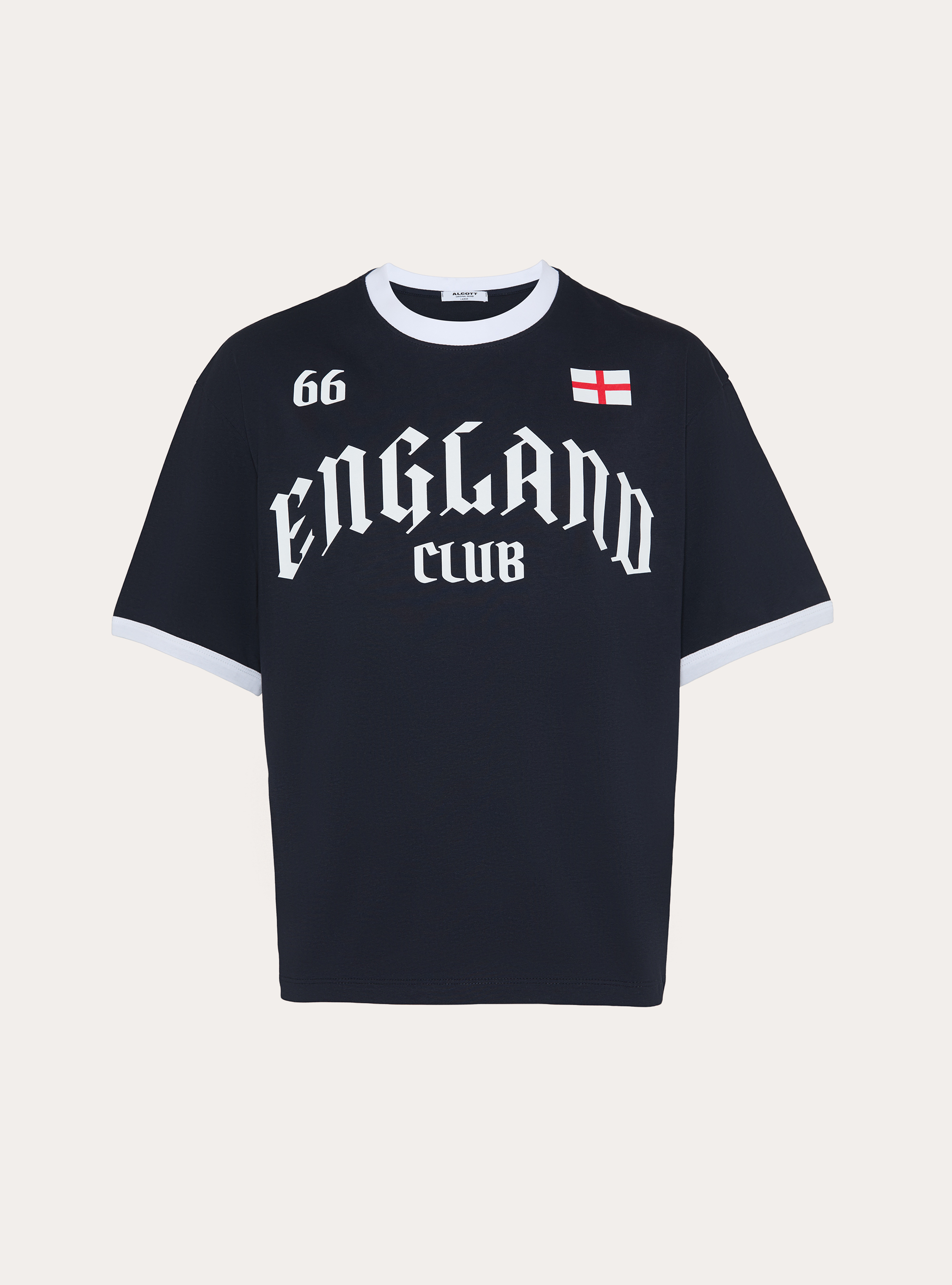 Regular Fit Ringer T-Shirt with International Sports Graphic, NA1 NAVY DARK