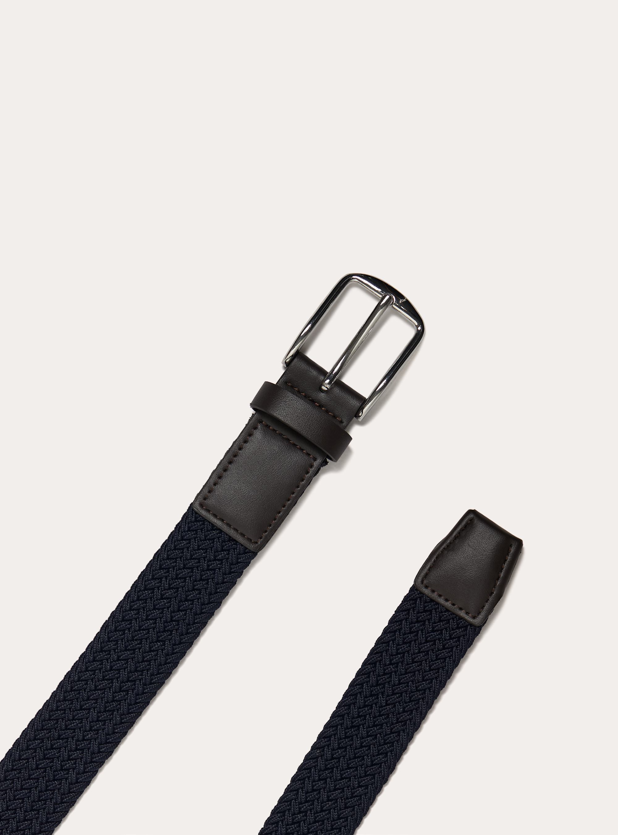 Ceinture tress&eacute;e &eacute;lastique, NA1 NAVY DARK
