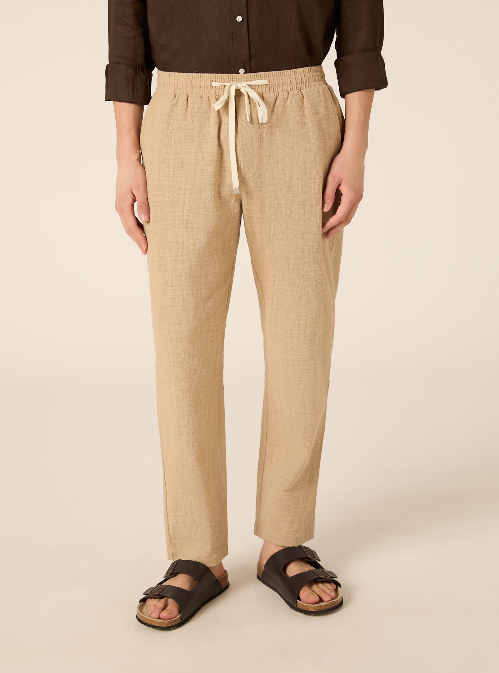 Lightweight jogger pants, BG2 BEIGE MEDIUM