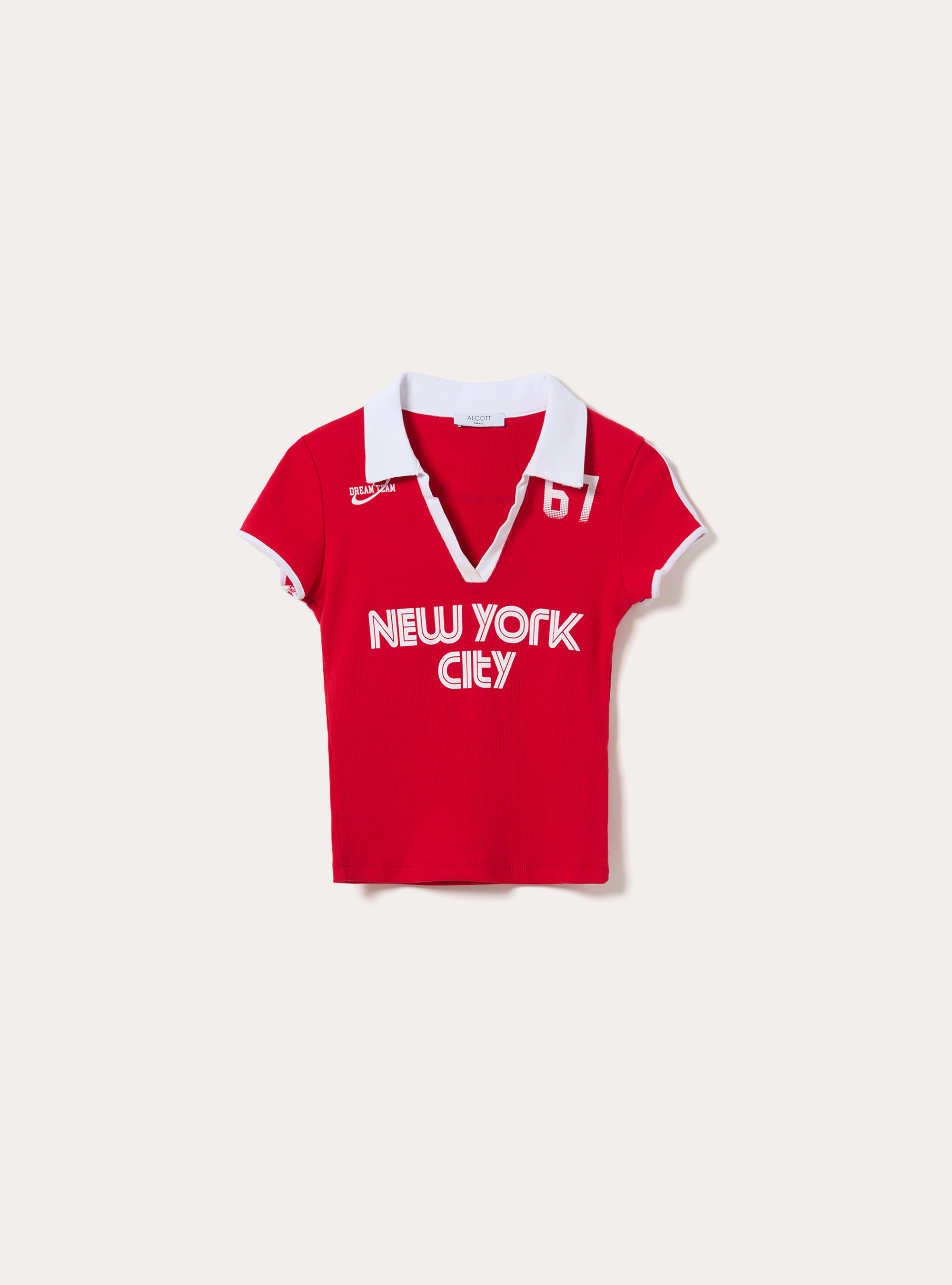 Slim Fit Short Sleeve Graphic Polo Shirt, RD2 RED MEDIUM