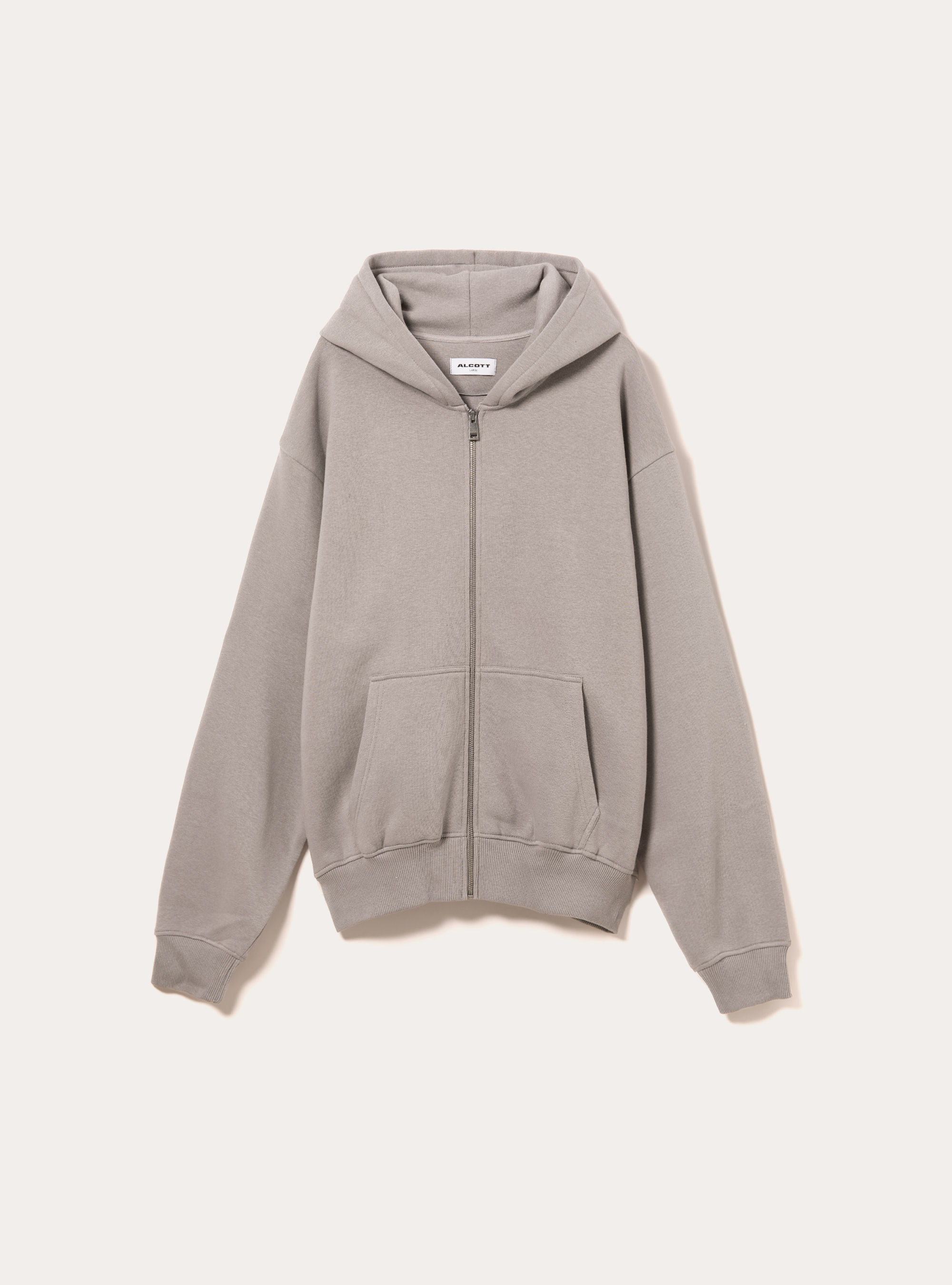Sweat-shirt zipp&eacute; &agrave; capuche coupe boxy, GY2 GREY MEDIUM