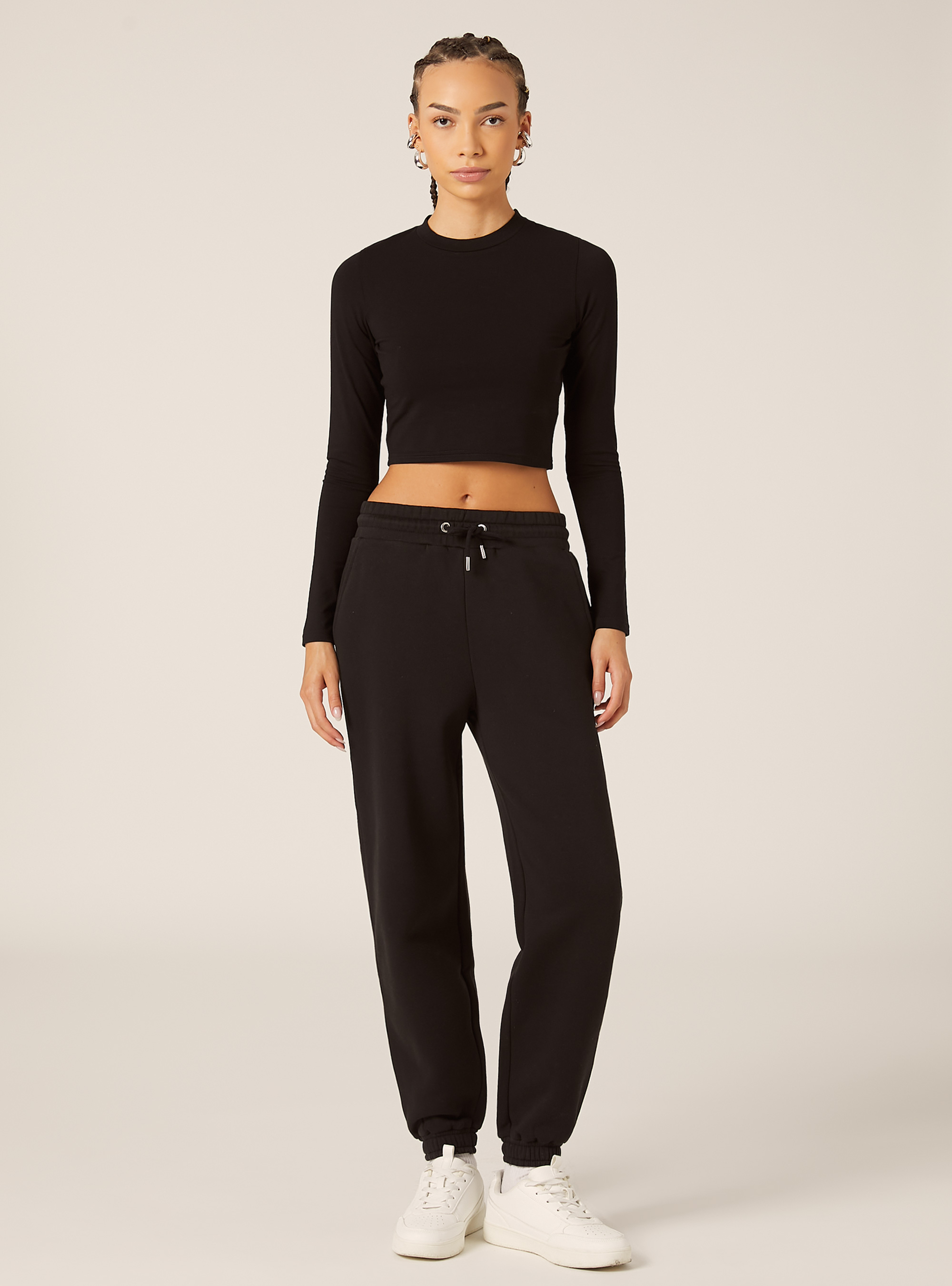 Pantalon jogger en molleton, BK1 BLACK