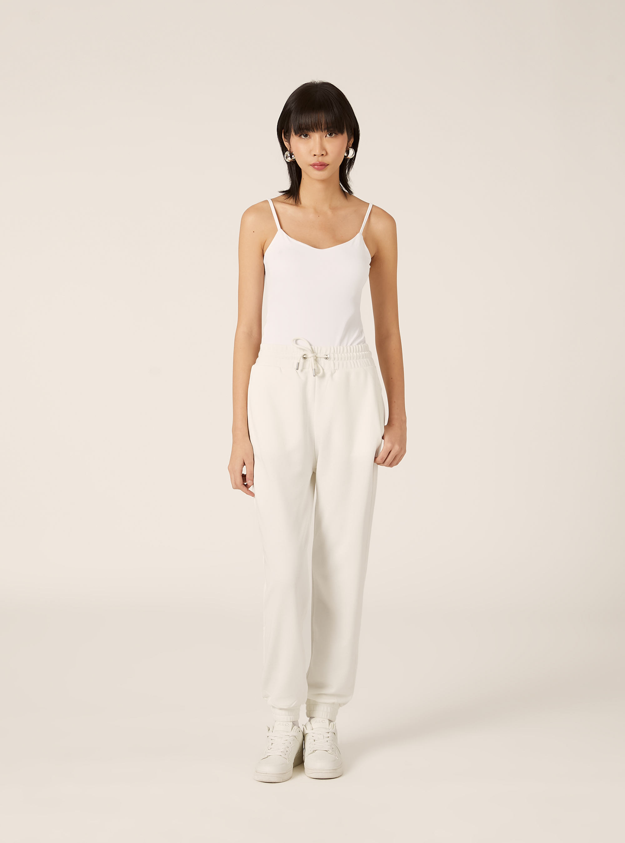 Pantalon jogger en molleton, WH1 OFF WHITE