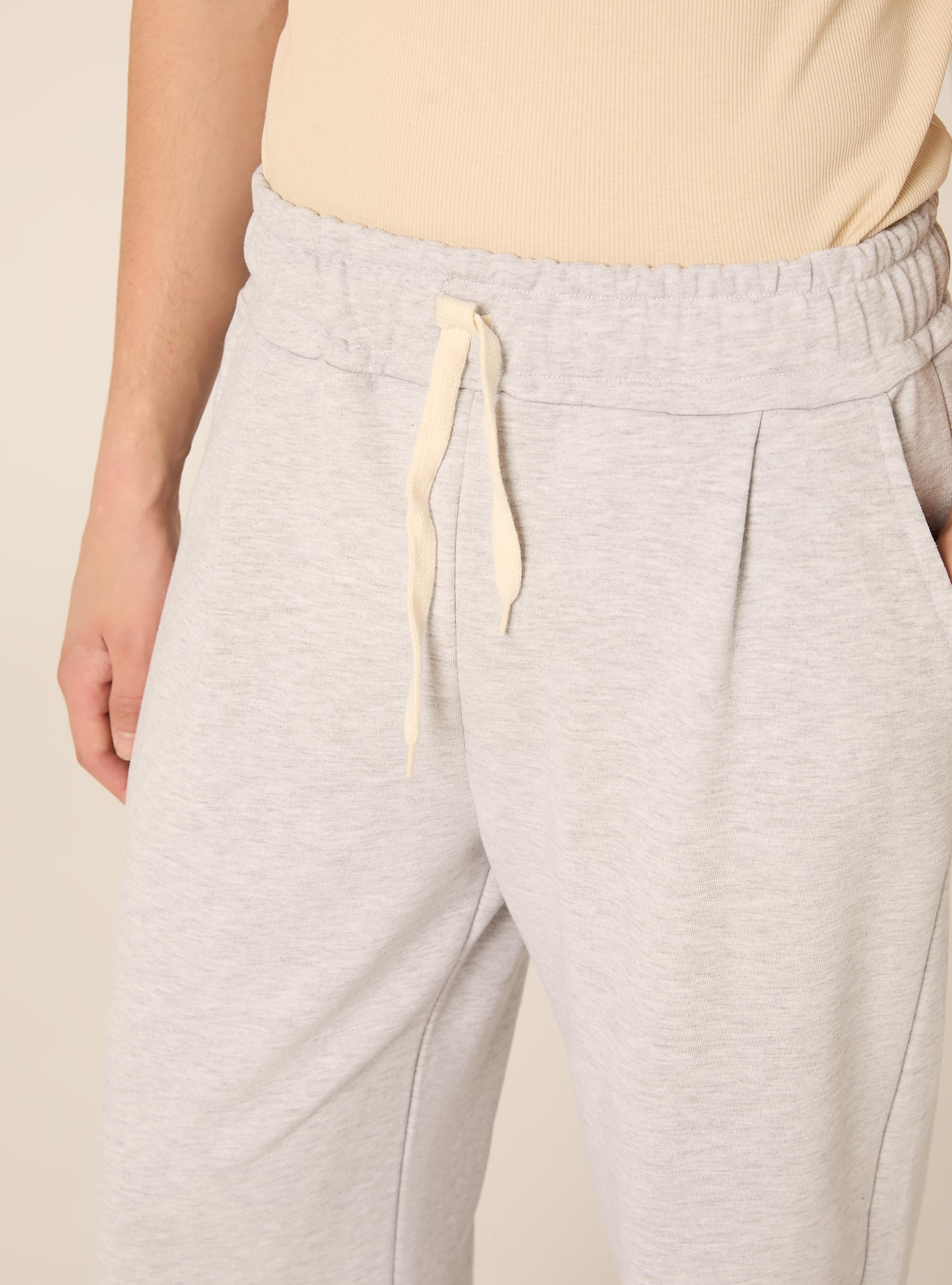 Pantalones jogger de pierna ancha, MGY3 GREY MEL LIGHT