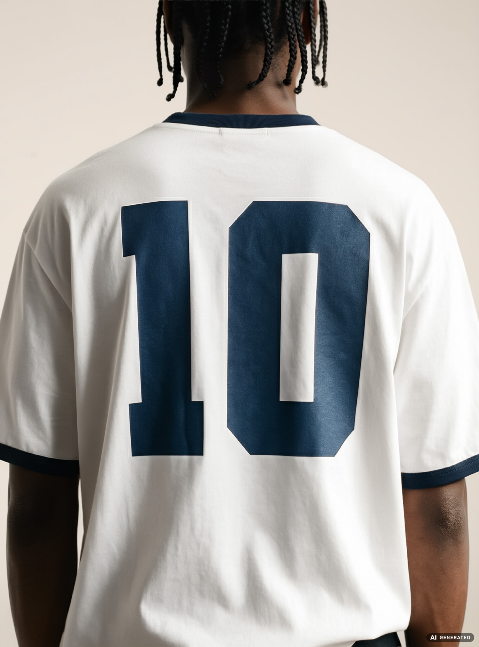Regular Fit Ringer T-Shirt with International Sports Graphic, WH1 OFF WHITE