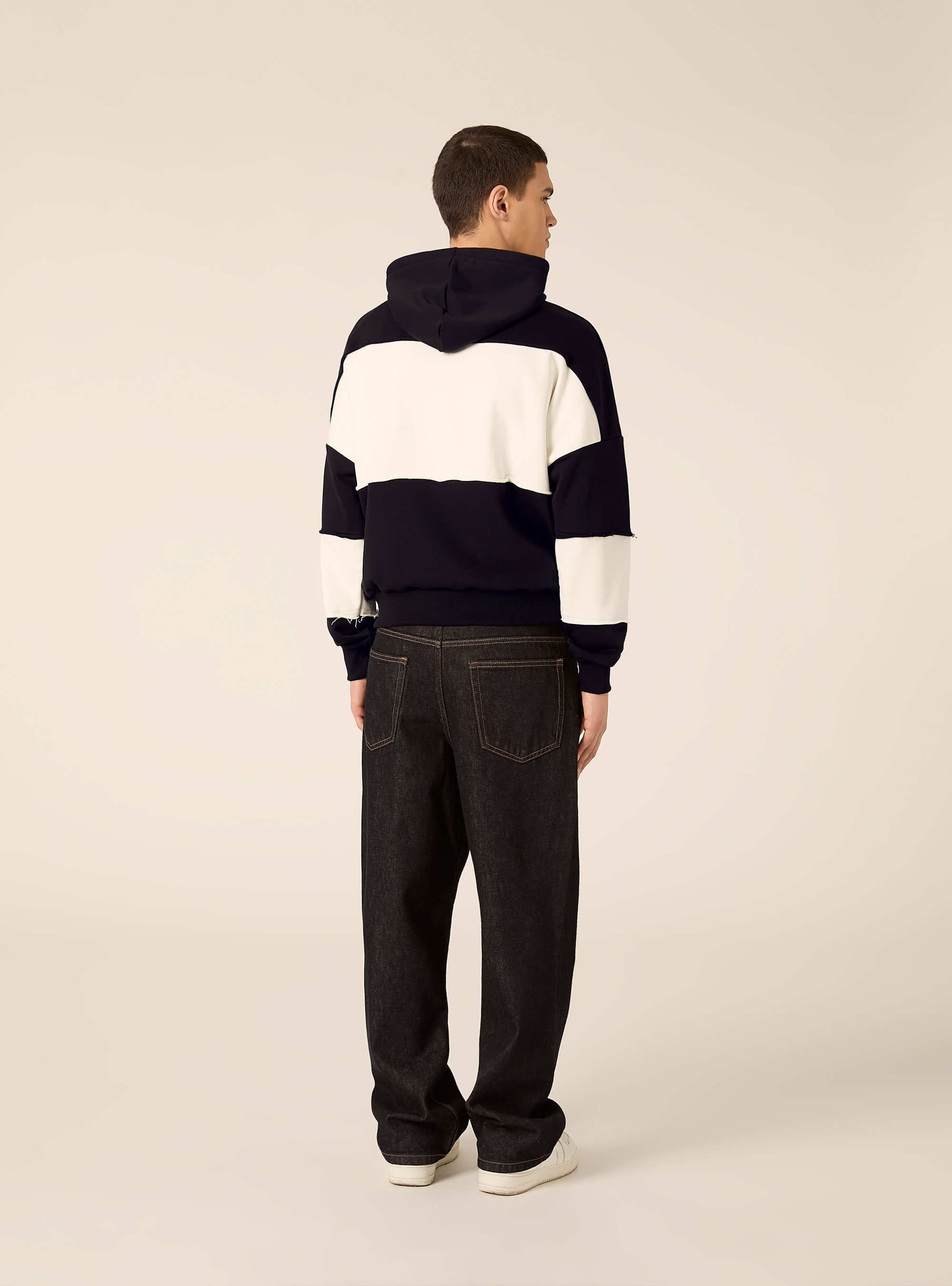 Sudadera a rayas de corte holgado, NA1 NAVY DARK