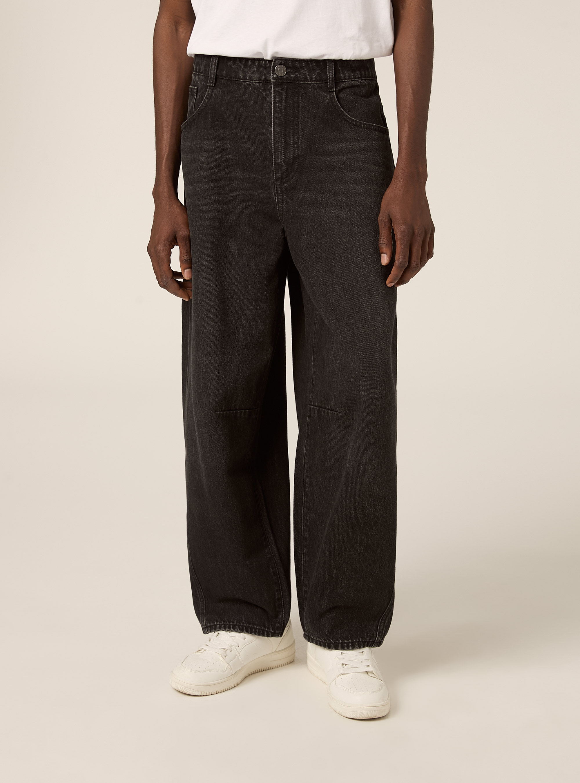 Jeans coupe ballon, D000 BLACK