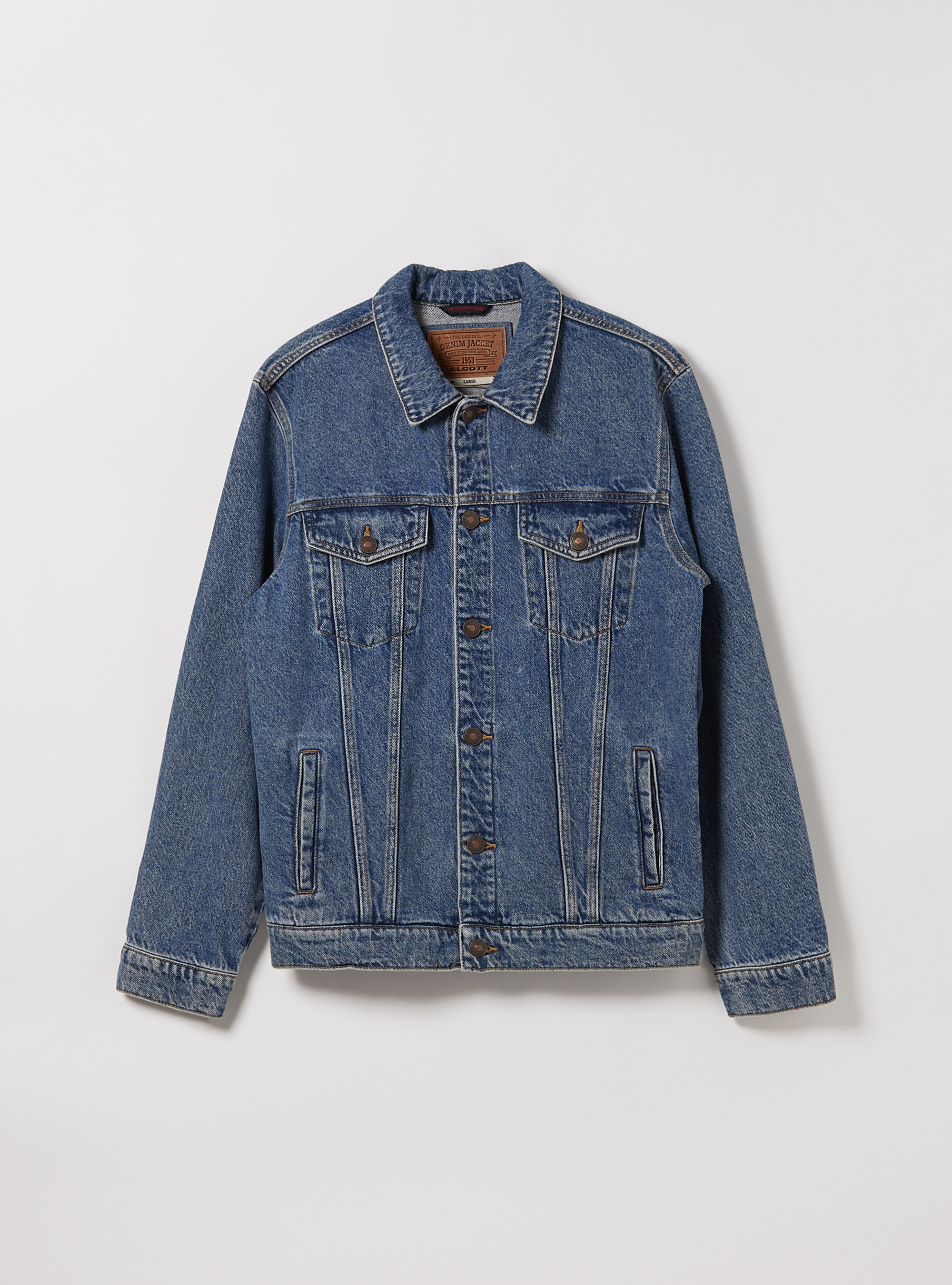Veste en denim &agrave; coupe r&eacute;guli&egrave;re, D003 MEDIUM BLUE