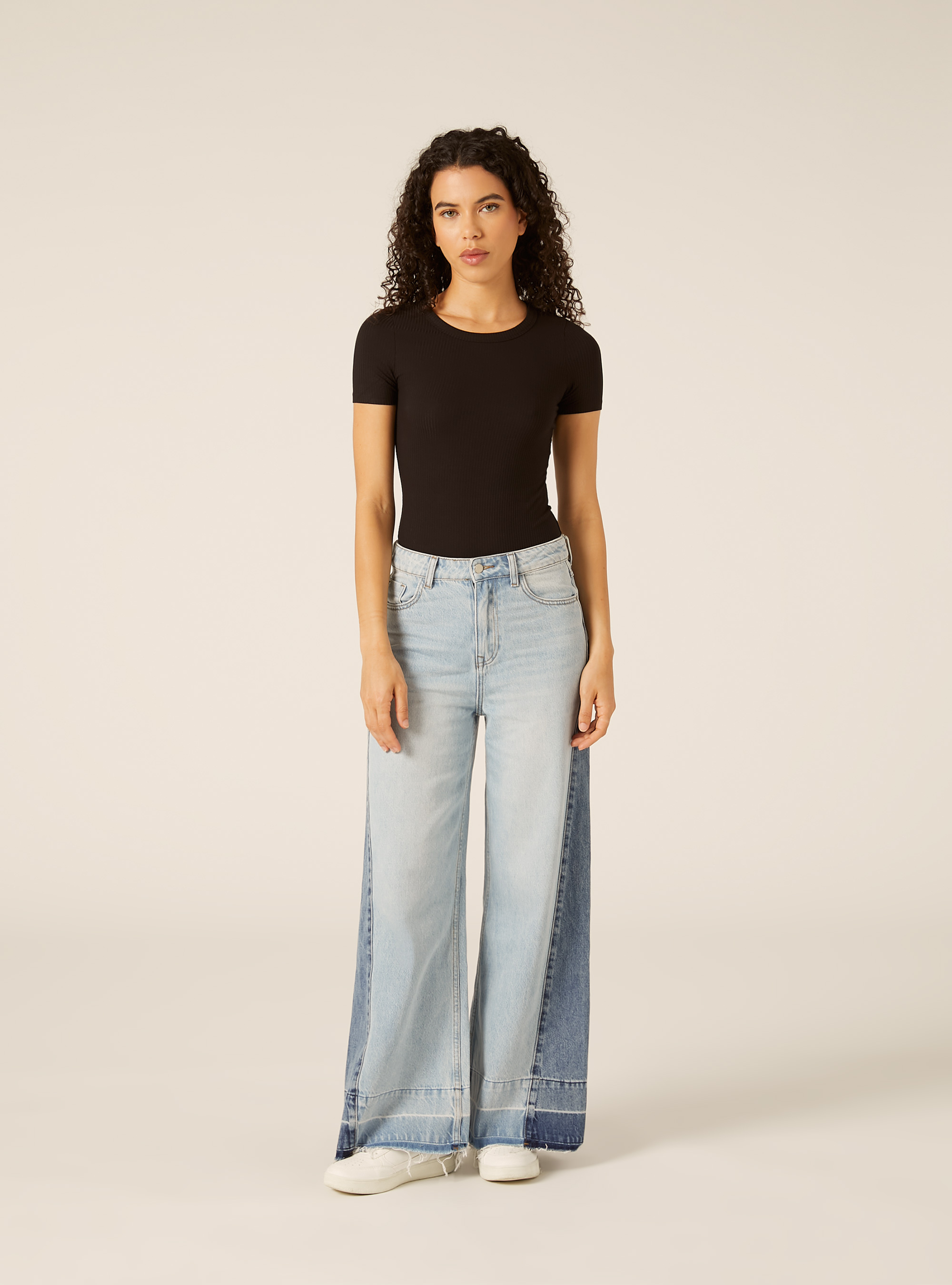 Body de Manga Corta de Canal&eacute;, BK1 BLACK