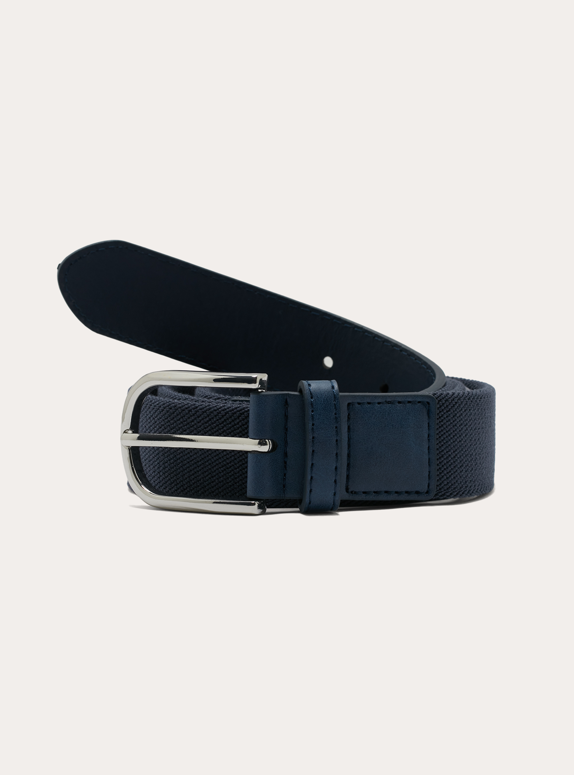 Stretch canvas belt, NA1 NAVY DARK