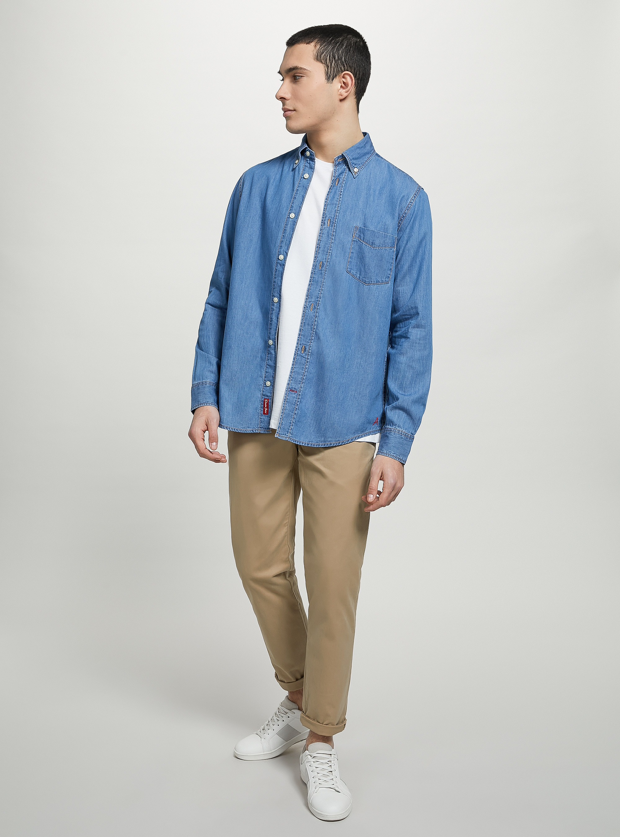Denim shirt, D003 MEDIUM BLUE
