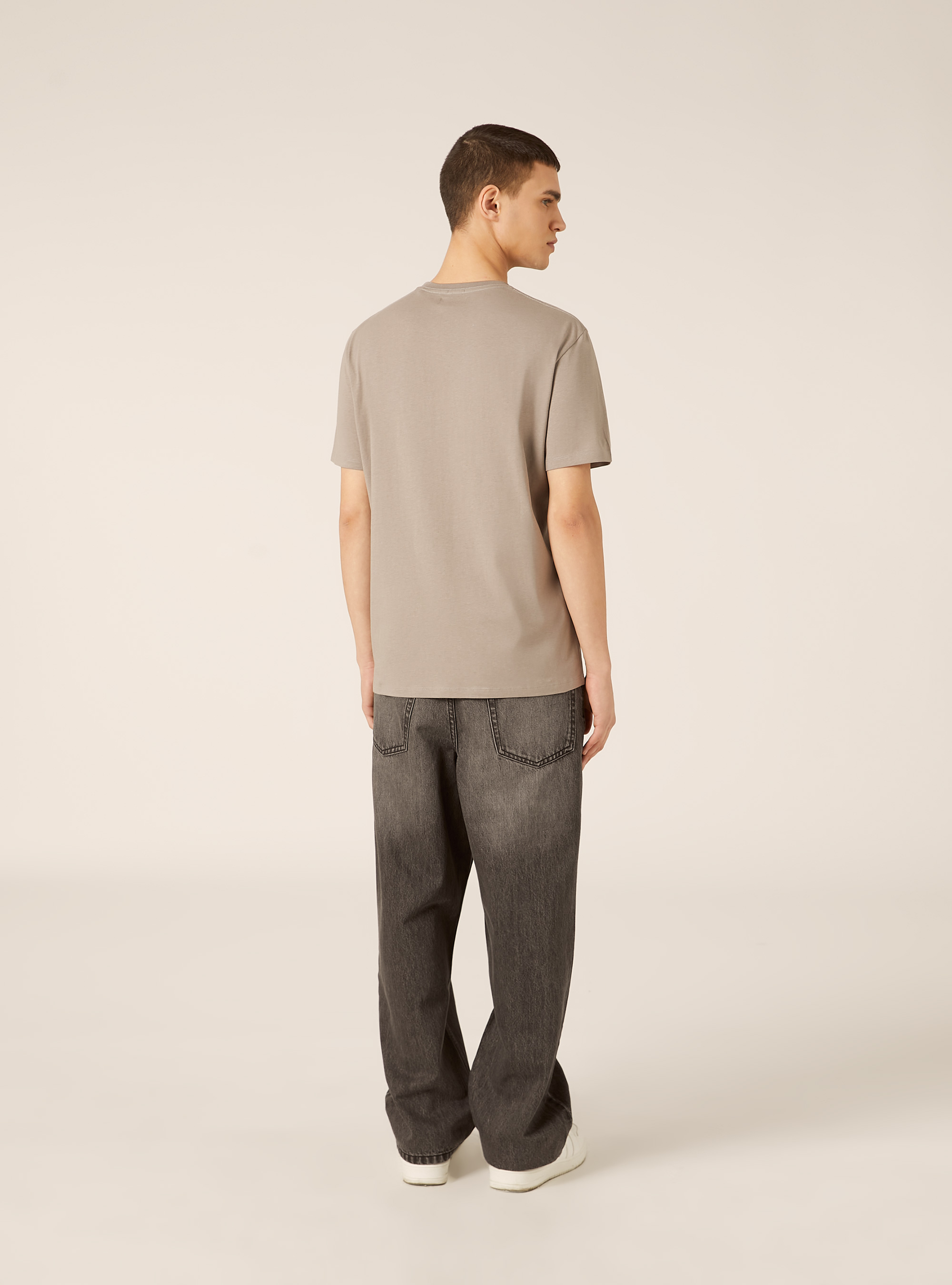 Basic Cotton T-Shirt, GY2 GREY MEDIUM