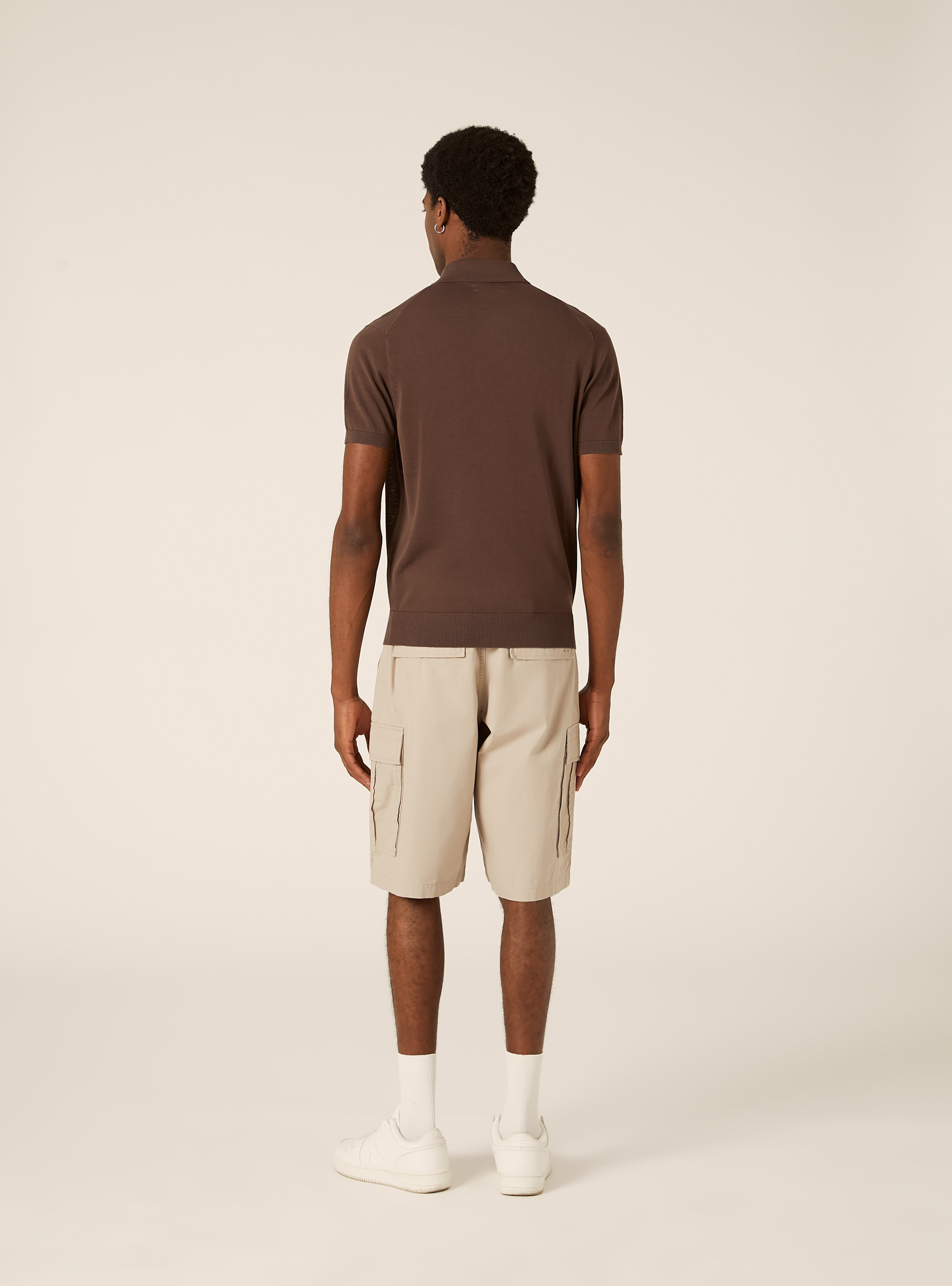 Polo de punto de algod&oacute;n extrafino, BR2 BROWN MEDIUM