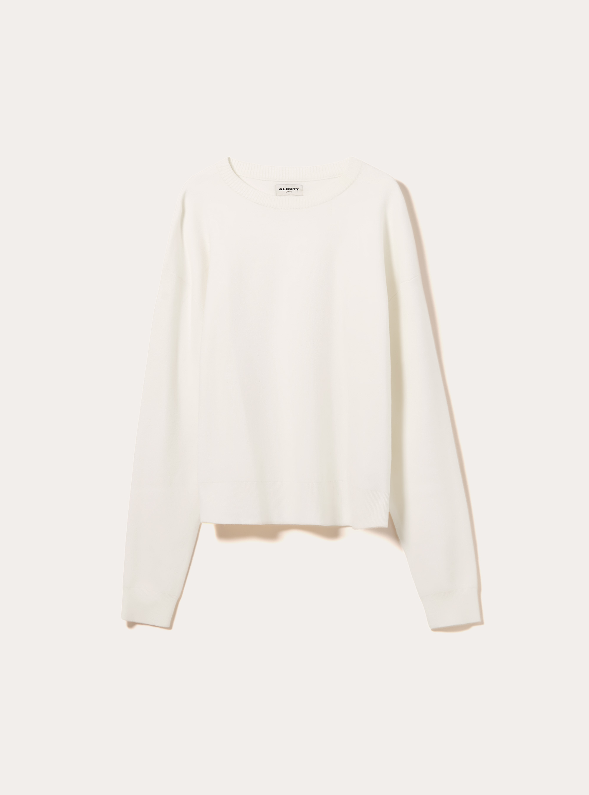 Pull-over doux coupe carr&eacute;e, WH2 WHITE