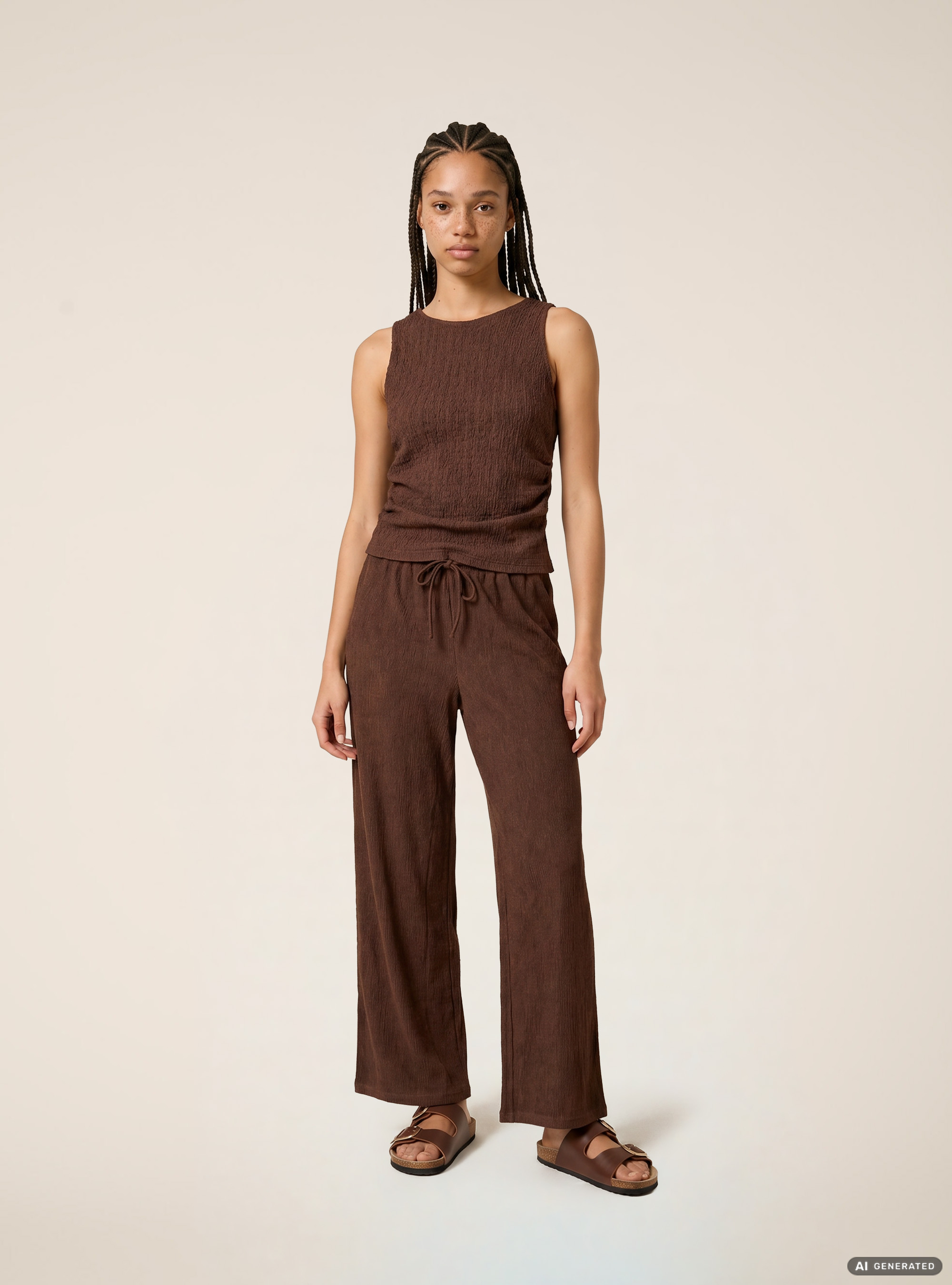 Pantaloni texturizzati, BR1 BROWN DARK