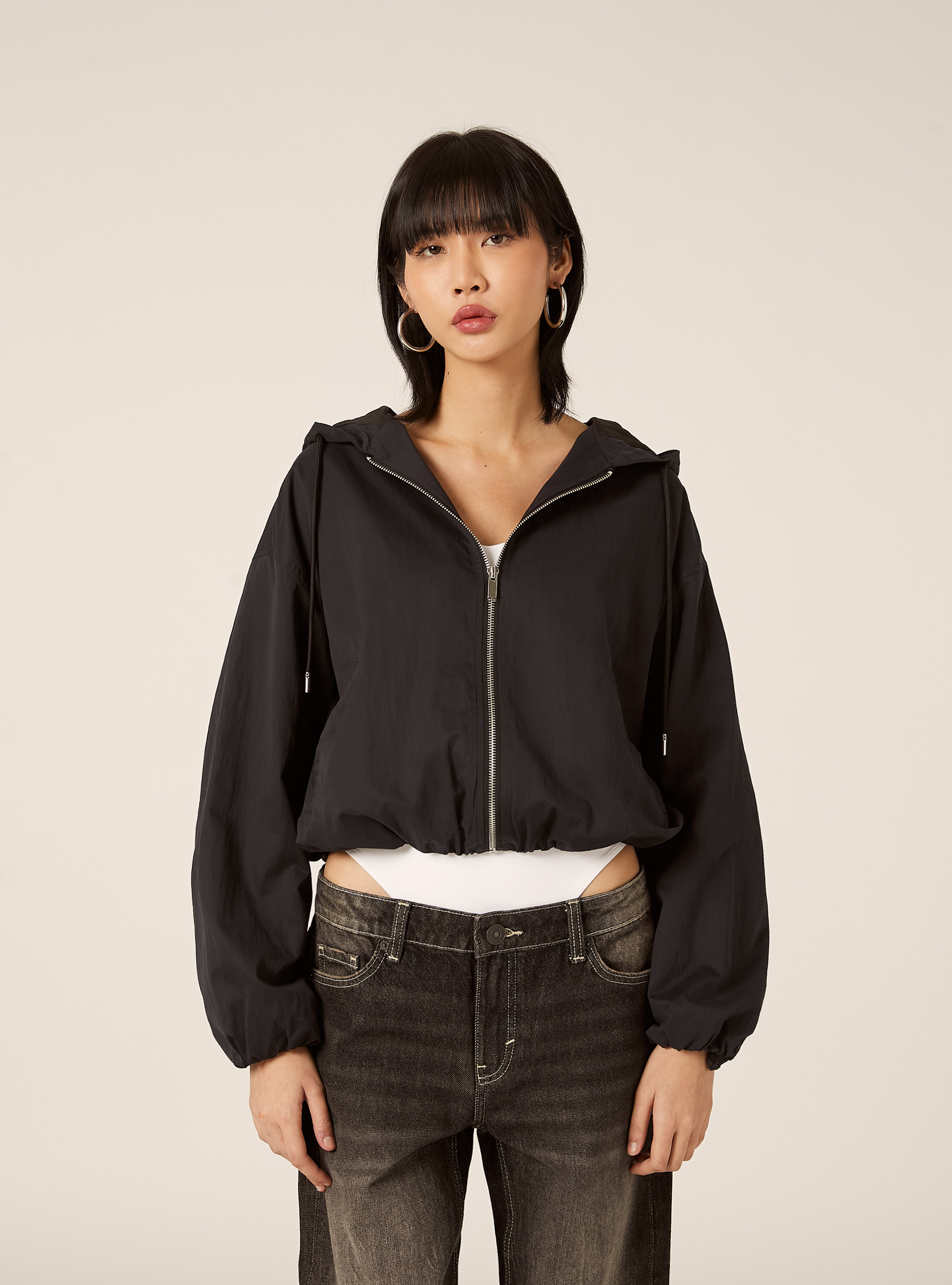 Jacke mit Ballon-Passform, BK1 BLACK